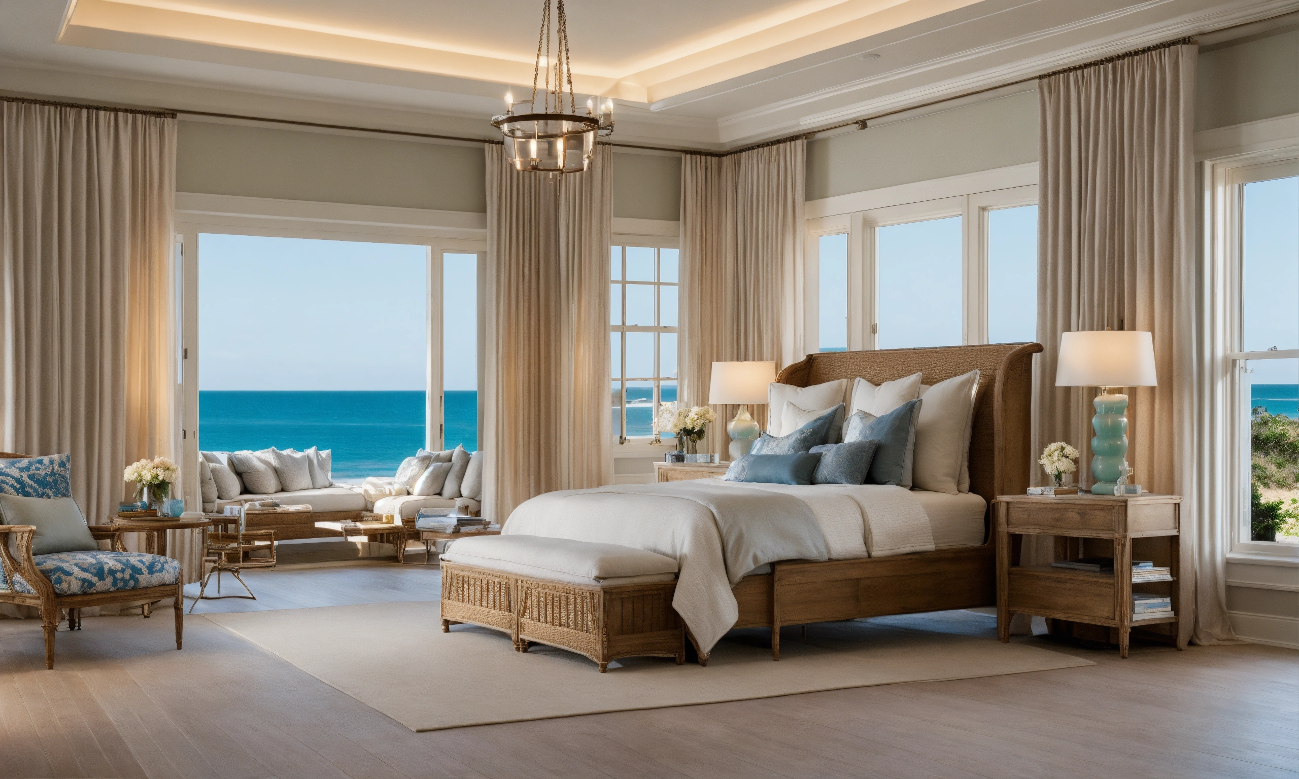Lexica - Classic Luxury coastal Hamptons Style Bedroom