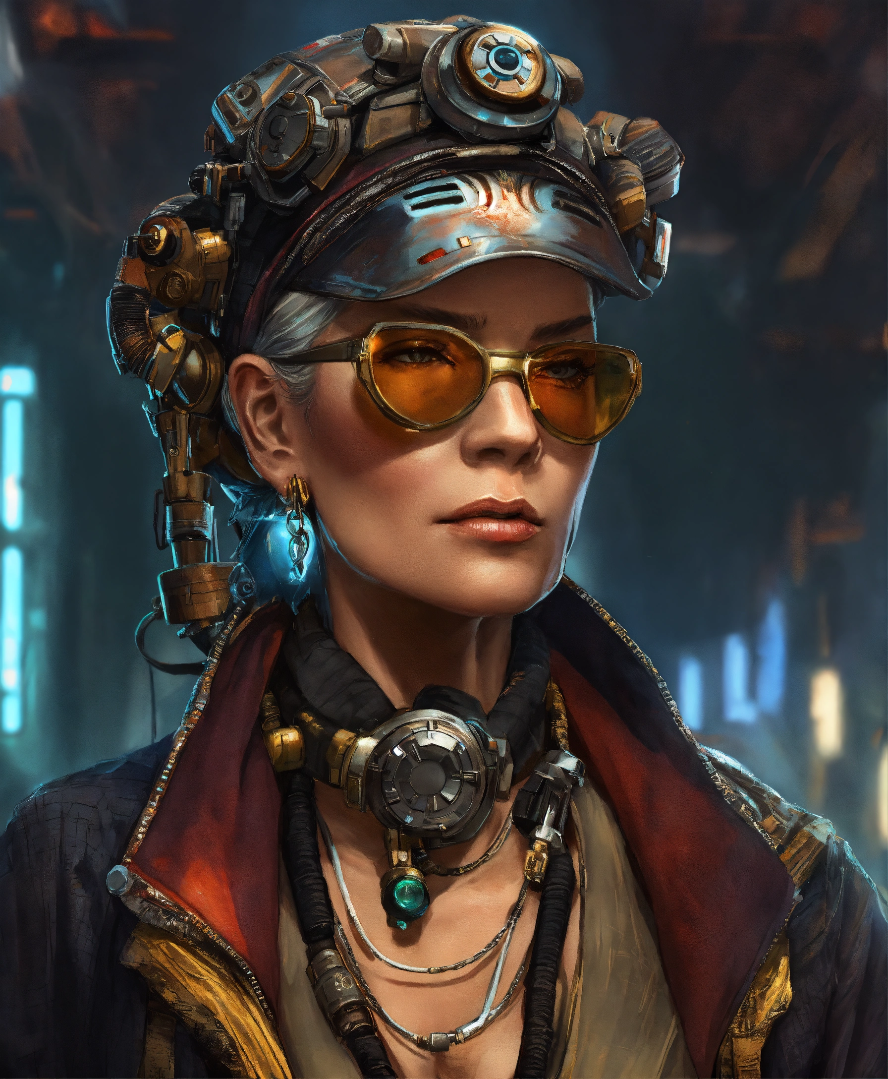 Lexica - Star Wars Character Art Of A Fabulous Older Cyberpunk Pirate 