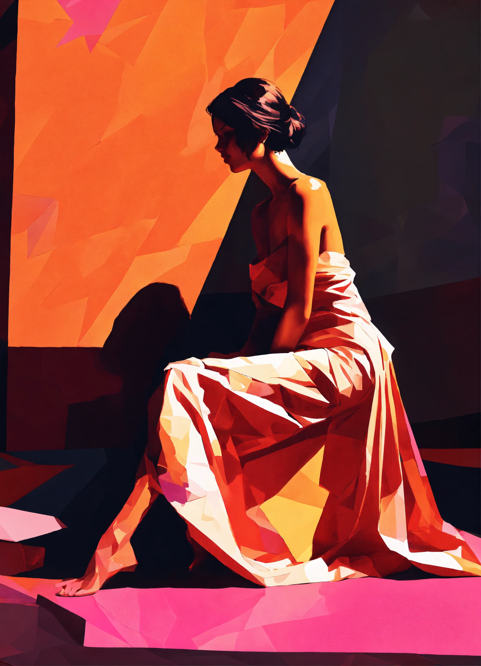 Lexica - Life drawing Art model striking a provacative pose for an ...