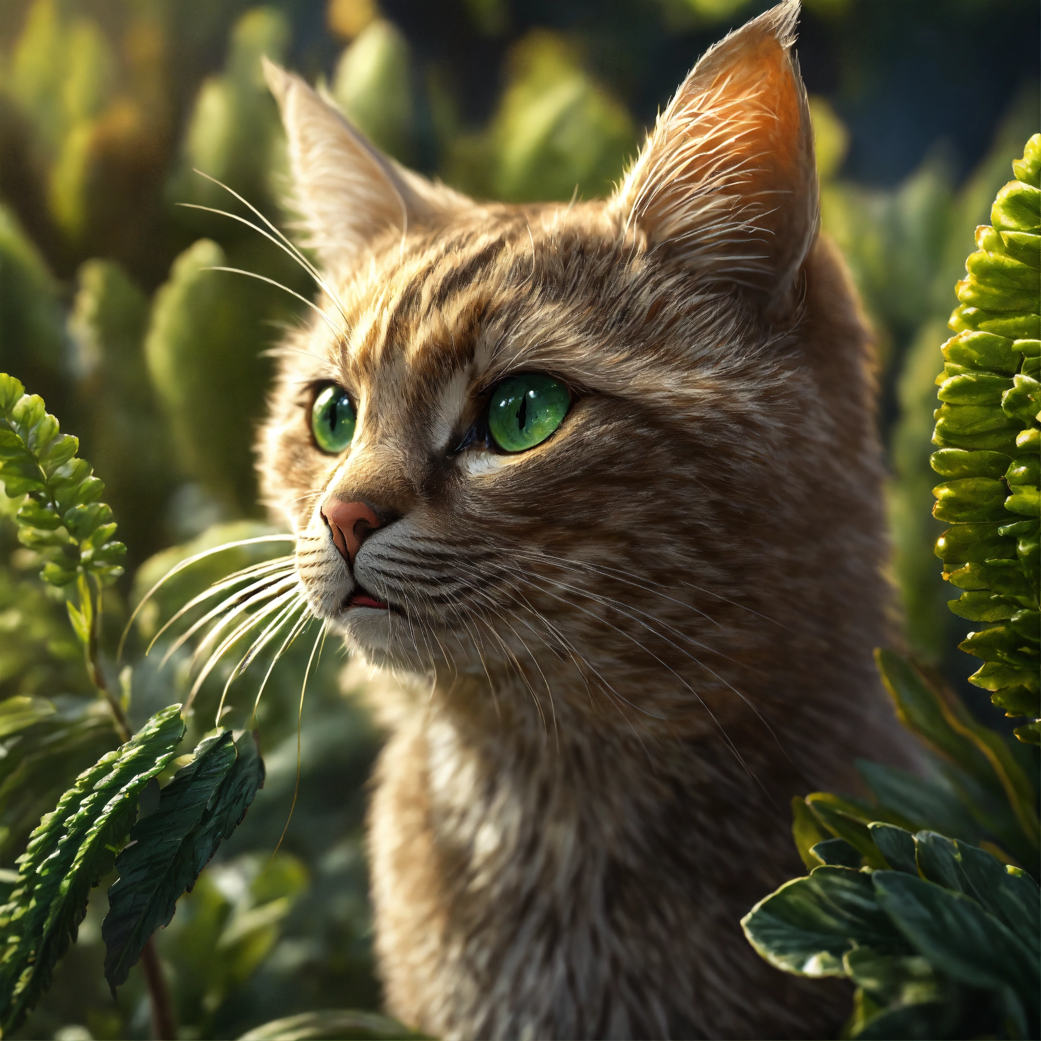 Lexica - Medium close-up, A cat-like plants, extremely detailed ...