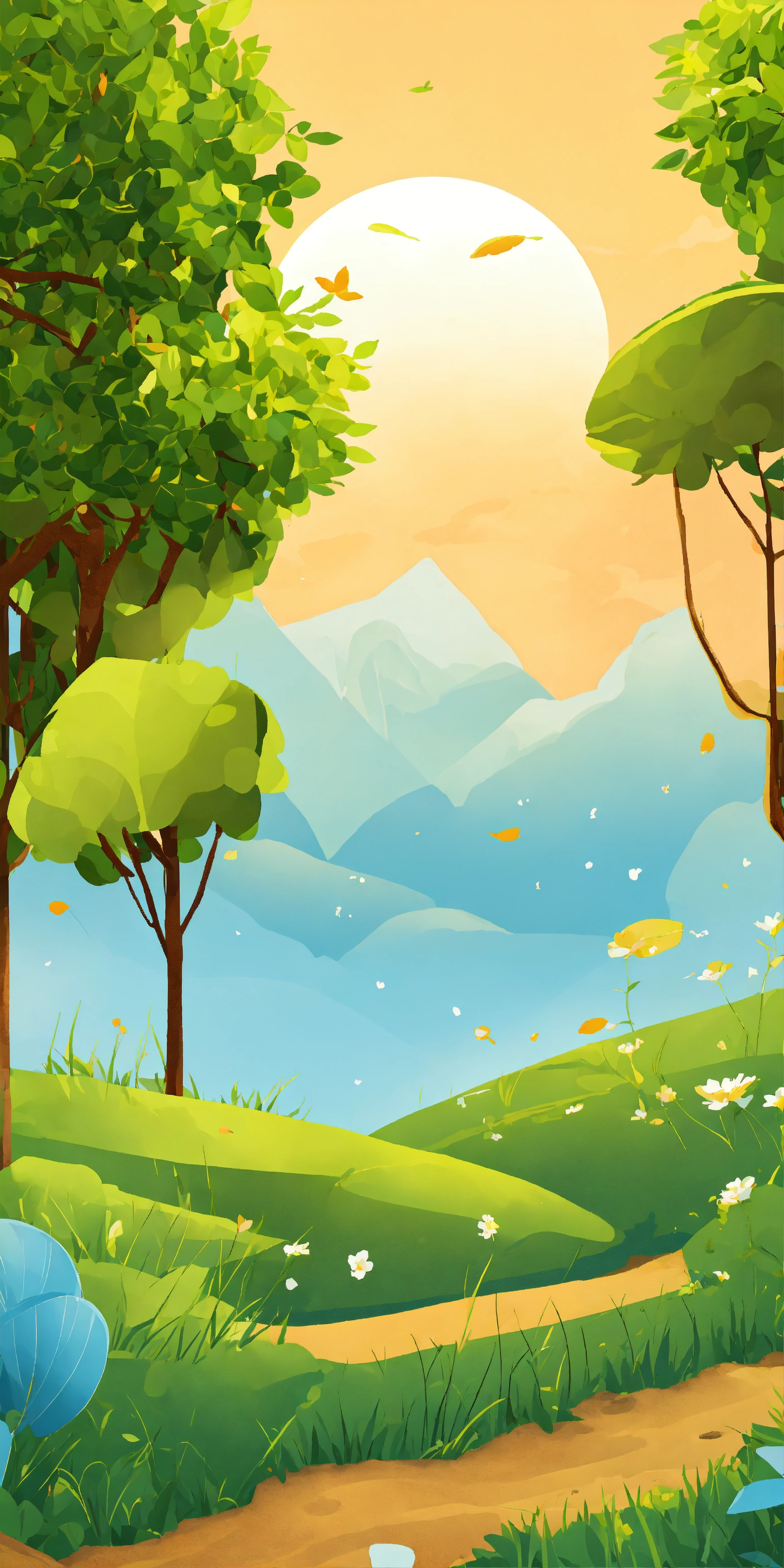 Lexica - Vector icon nature background
