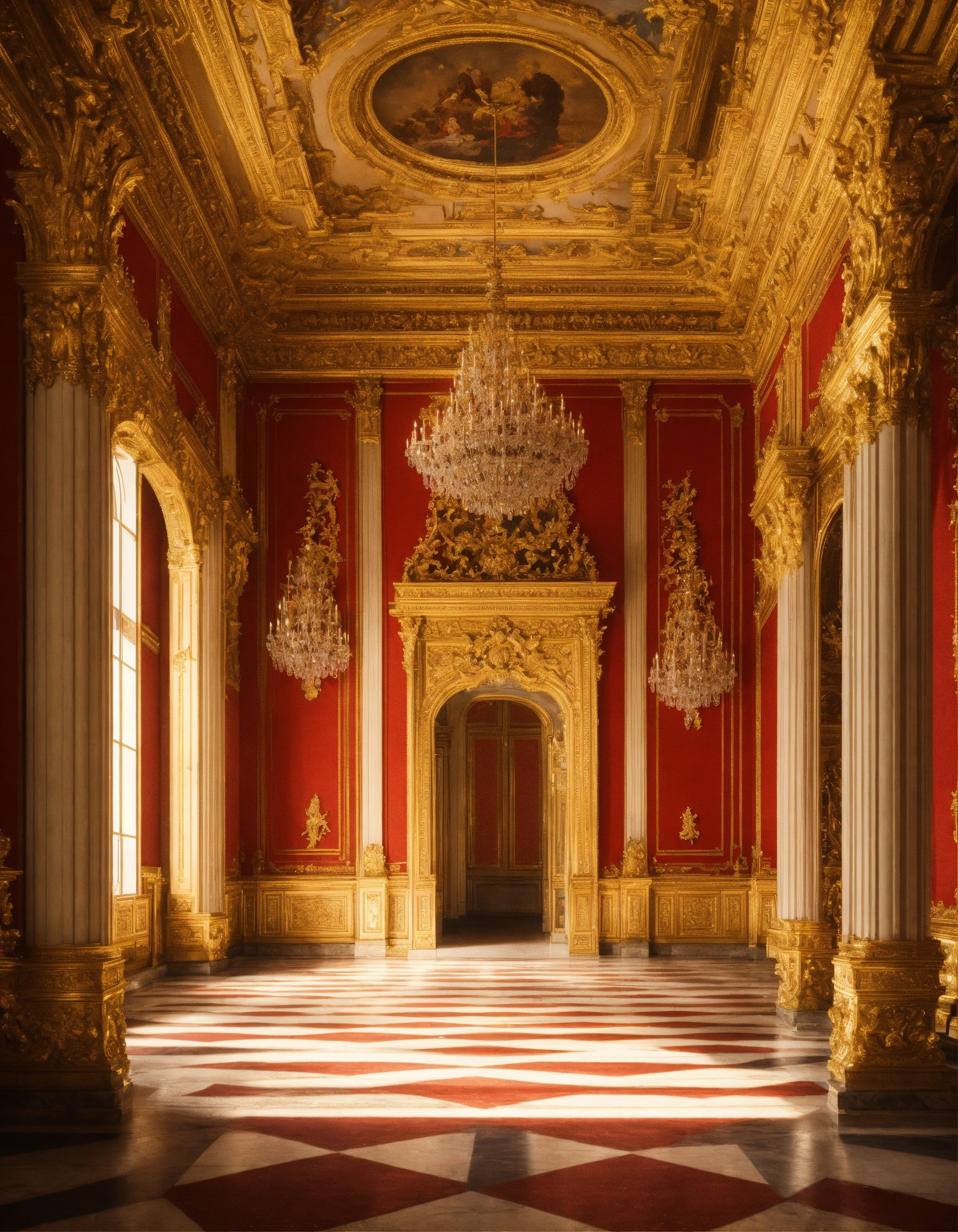 Lexica - A royal palace with a flag
