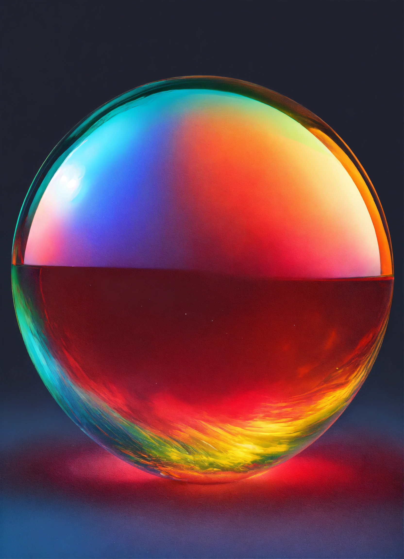 Lexica - A transparent colorful sphere