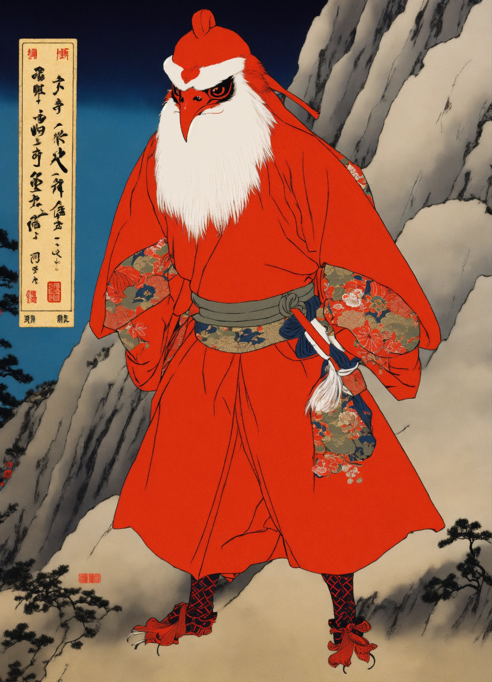 Lexica - Tengu, nez rouge comme pinokio mystérieux montagne japon