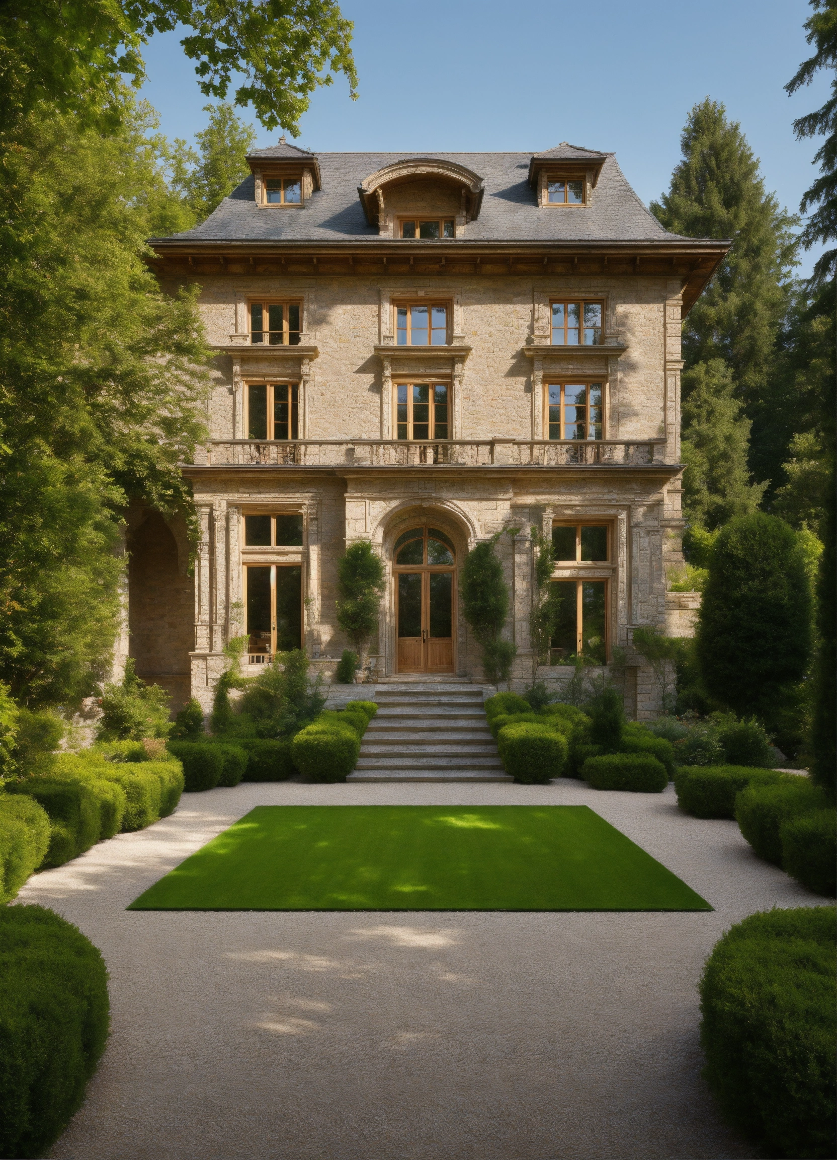 Lexica - Classic huge mansion in wood and stone with garden and ...