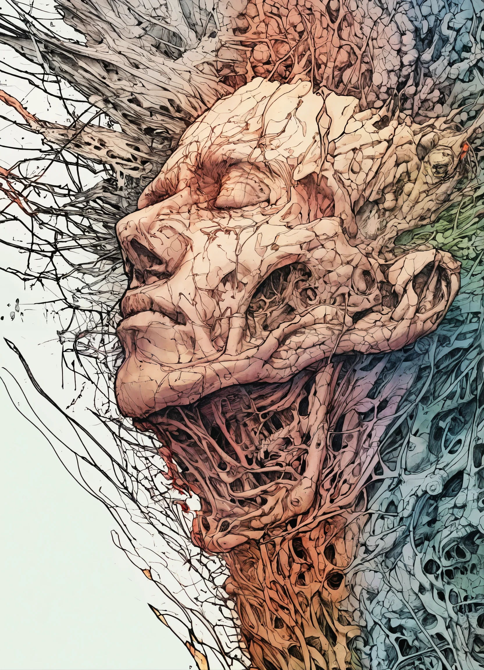 Lexica - Heavy colored line art depth shading very detailed varied ...