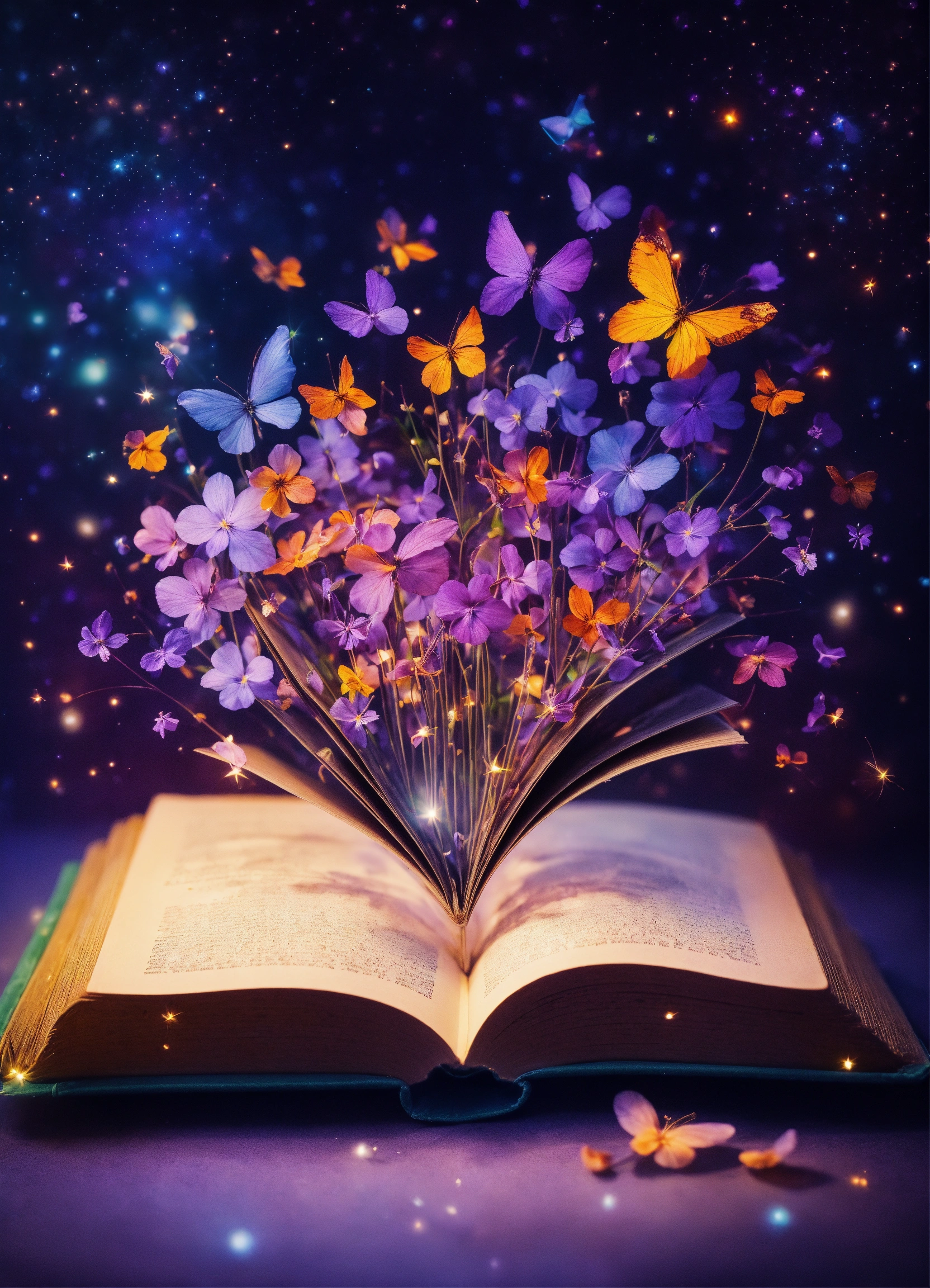 Lexica - Flora, bright, beautiful open book with colored pages ...