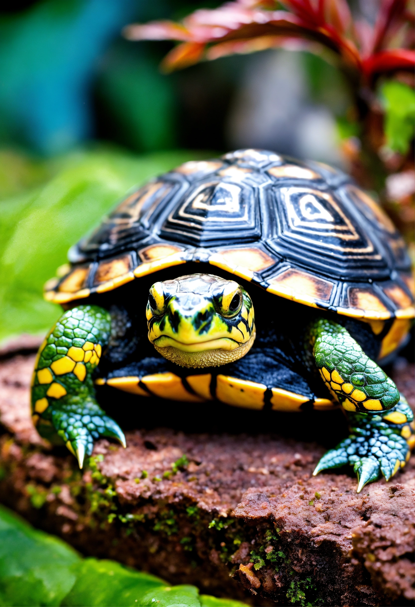 Lexica - Realistic, the flash skinned turtle, in the garden, amazing ...