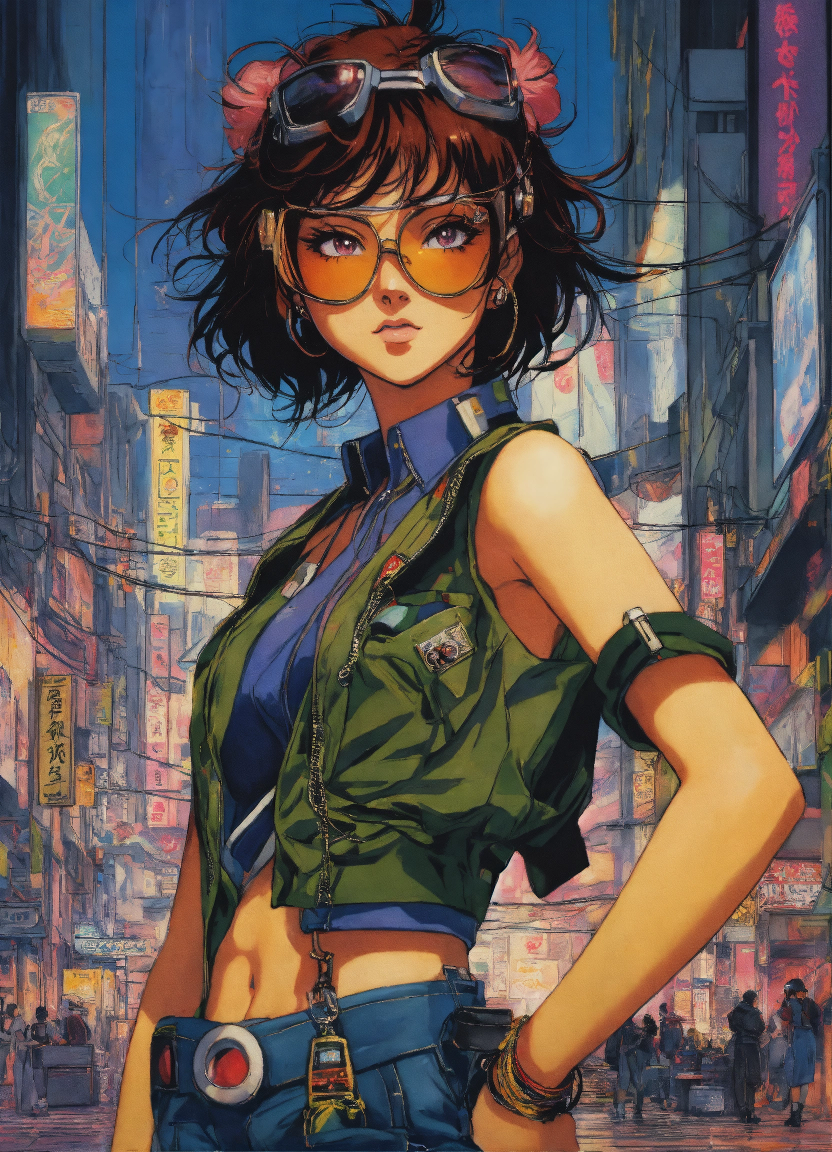 Lexica - 1990s anime cyberpunk sassy diva, full detailed eyes ...