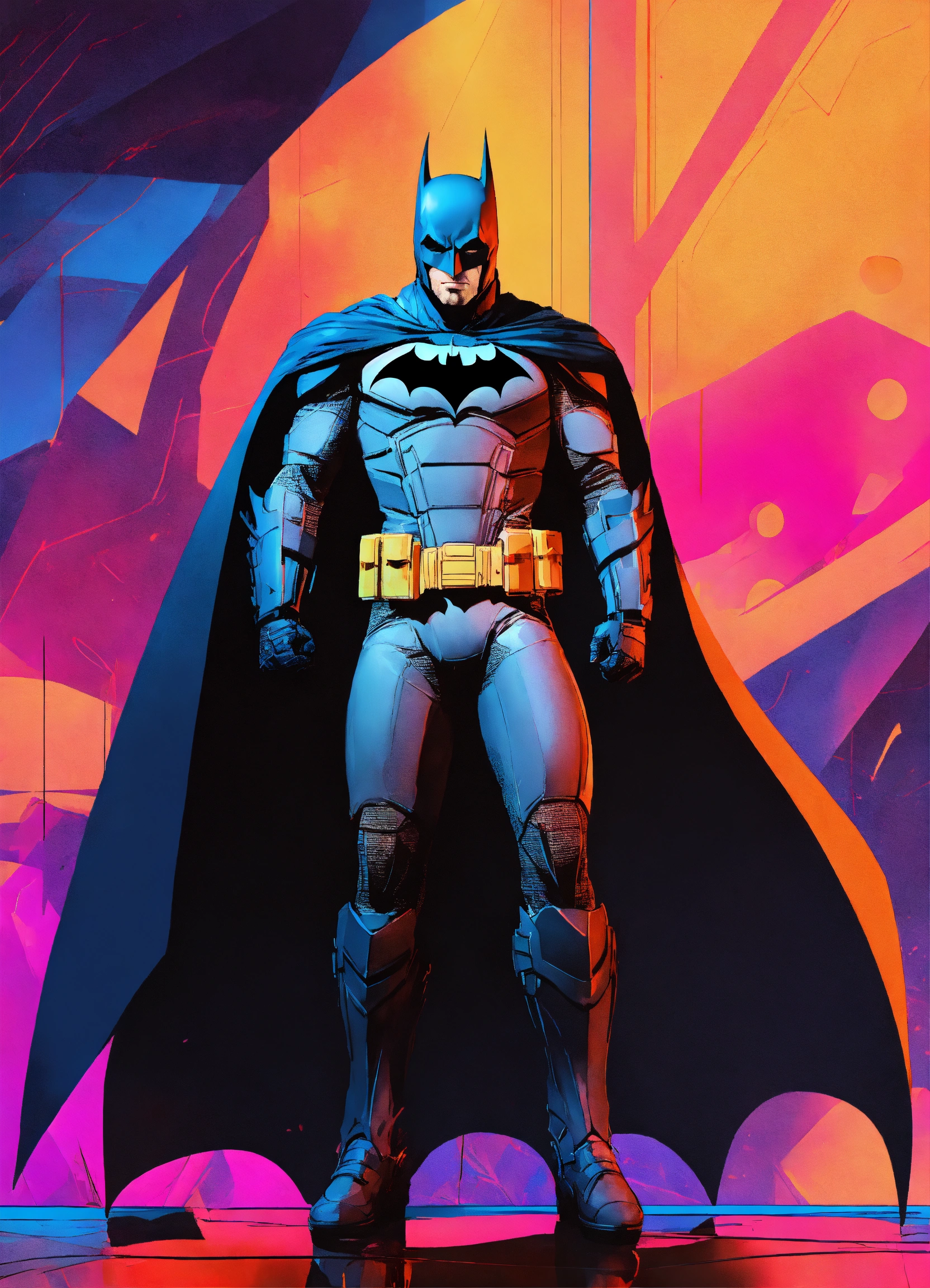 Lexica - A futuristic Batman with an abstract background