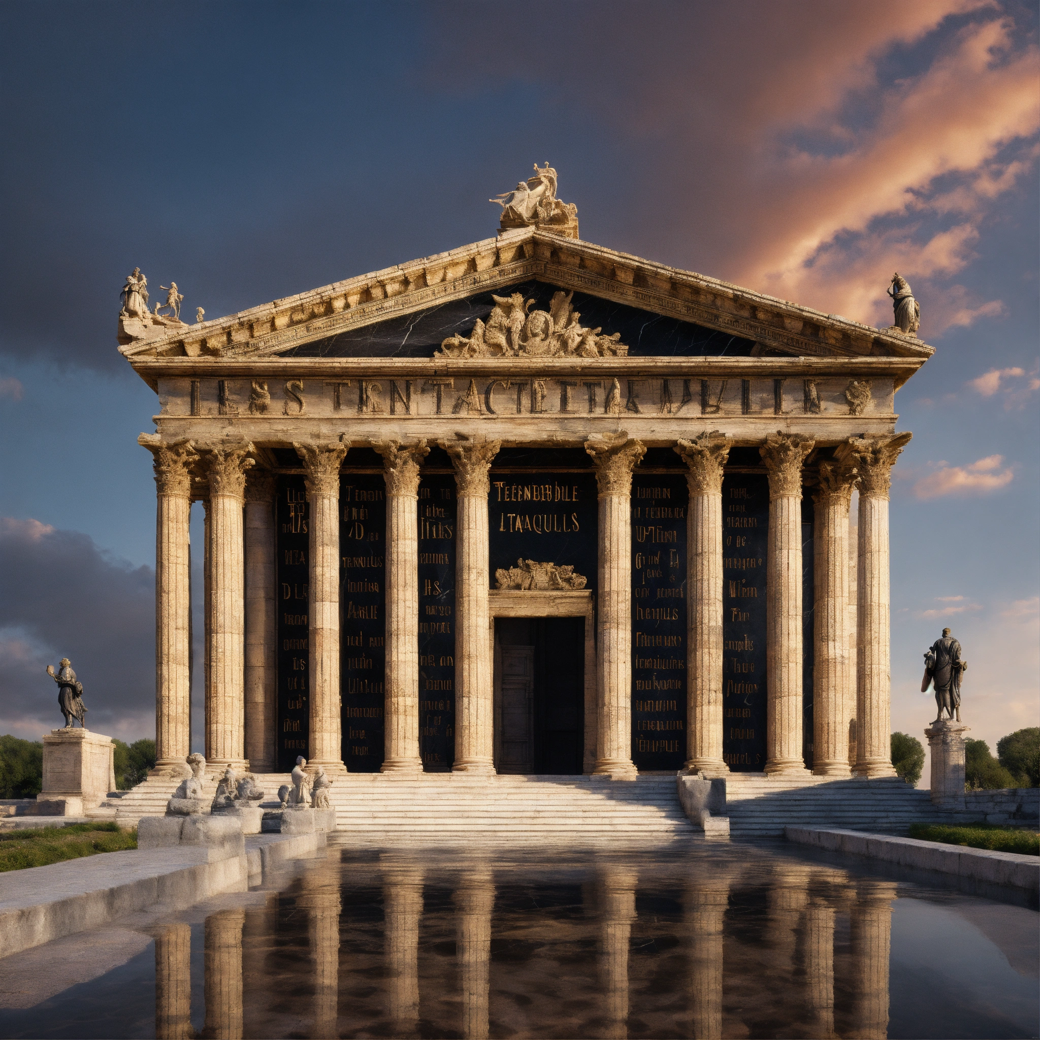Lexica - Ultrarealistic black marble written ''Les Tentacules'' on ...