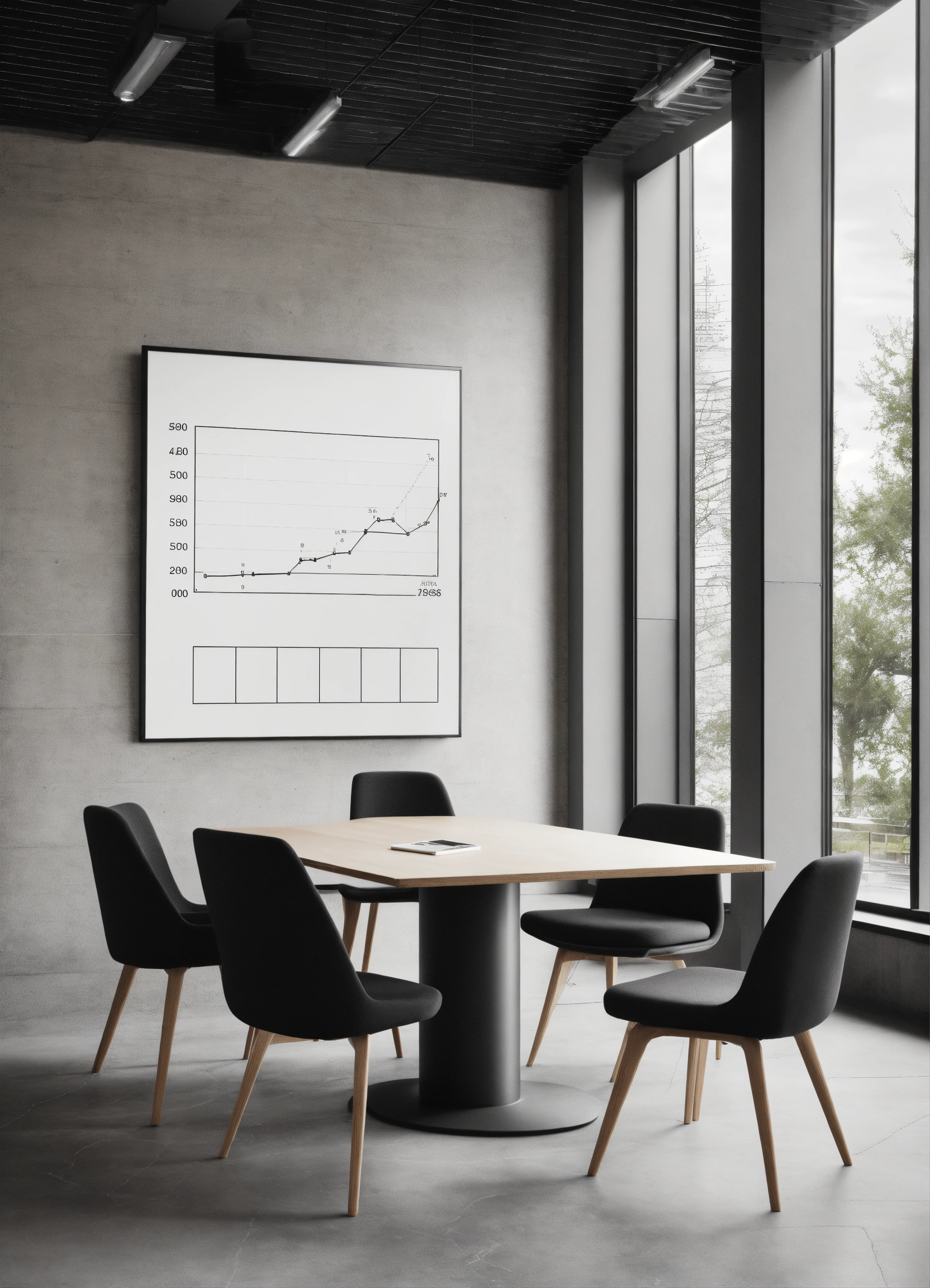 Lexica - Small business meeting table, rising chart on the meeting ...