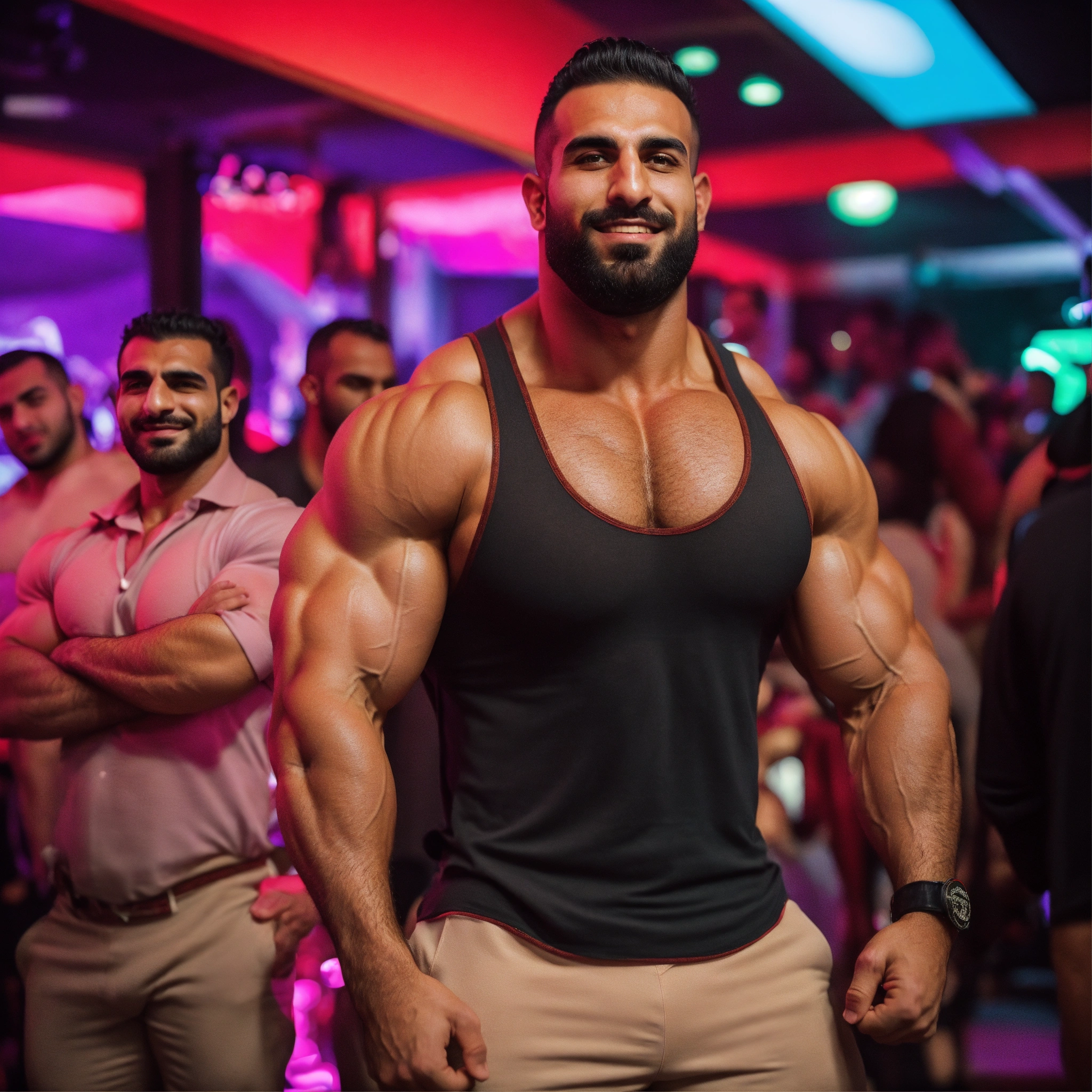 Lexica - 30-year-old Lebanese man with big muscles, big bodybuilder ...