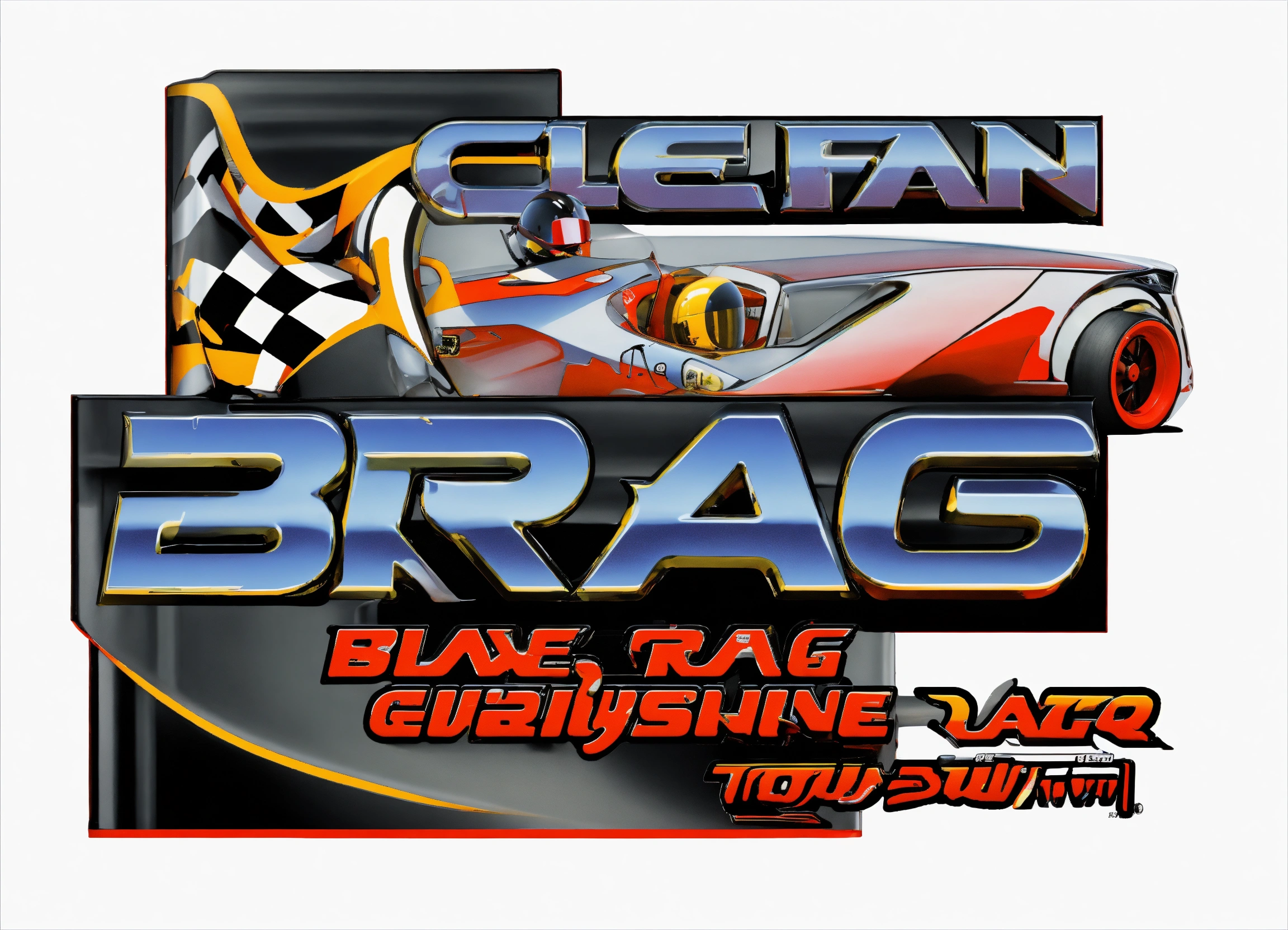 Lexica - Clean modern bike drag race car\ sticker