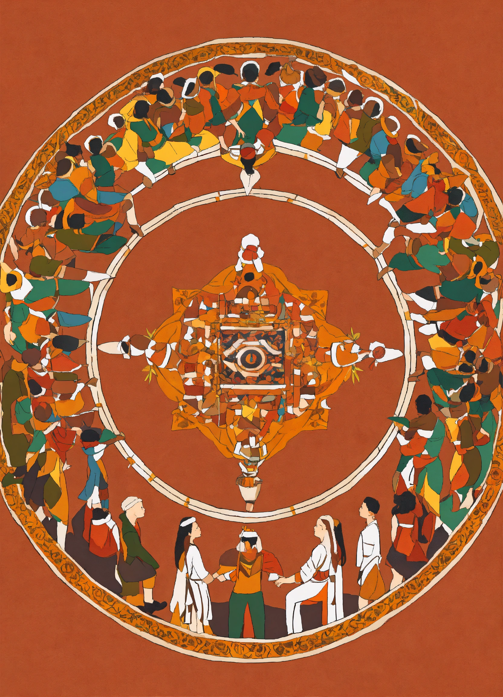 Lexica - Group of people in a circle performing ritual