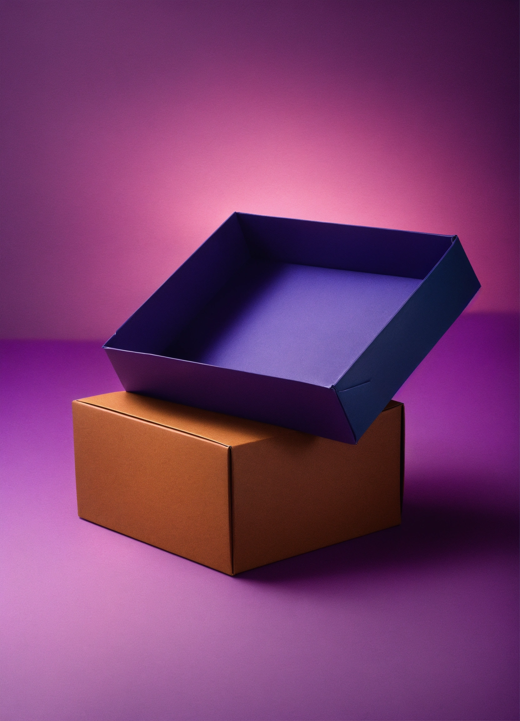 Lexica - Purple packaging box packaging on purple background.