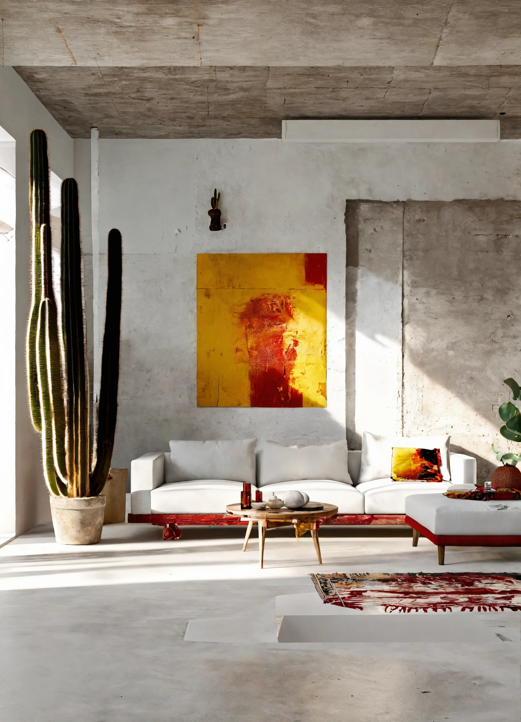Lexica - Super Minimal and modern interior design , unfinished wall ...