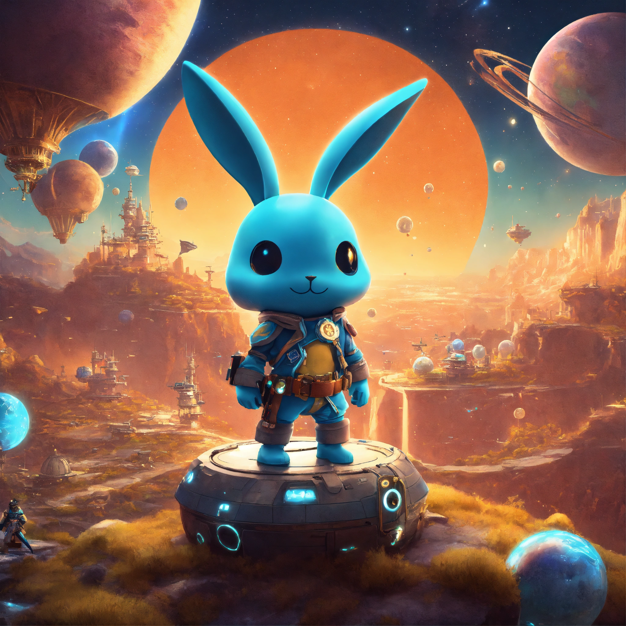 Lexica - Imagine a charming rabbit character, influenced by the magic ...