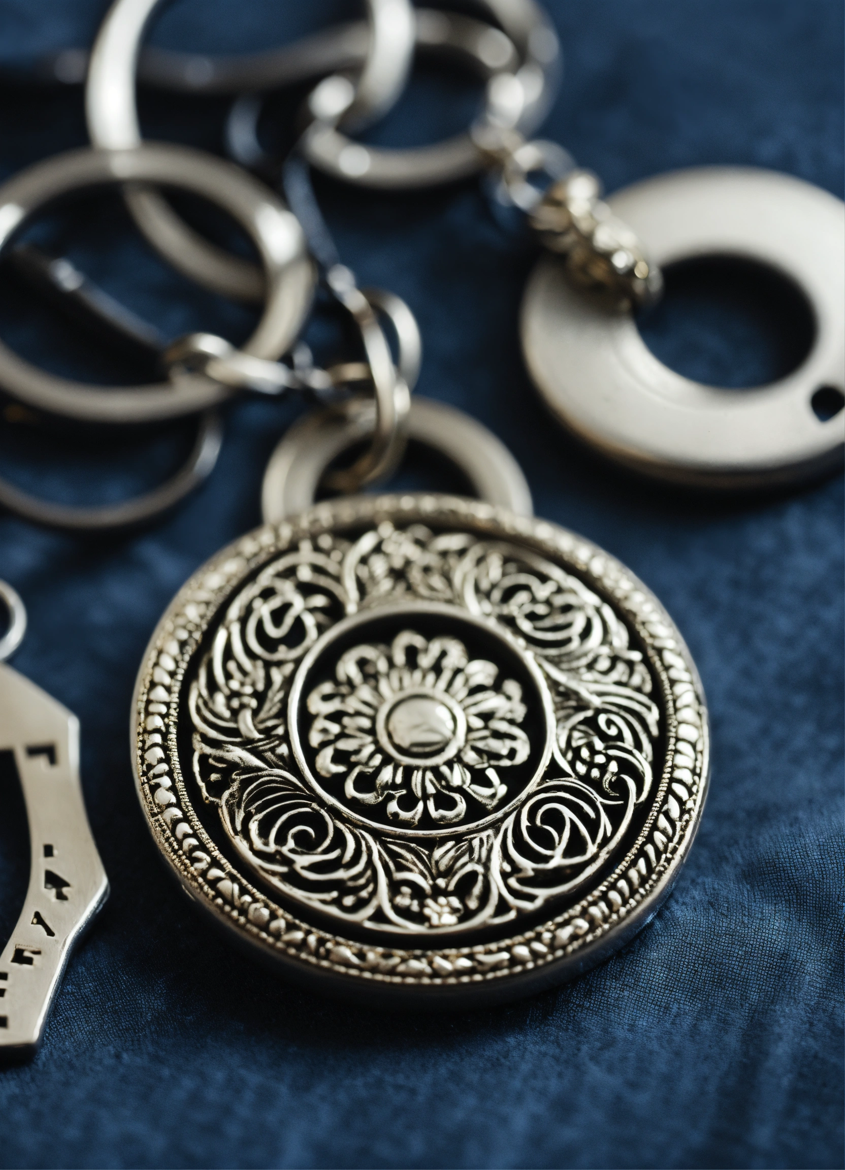 Lexica - Silver metal keychains