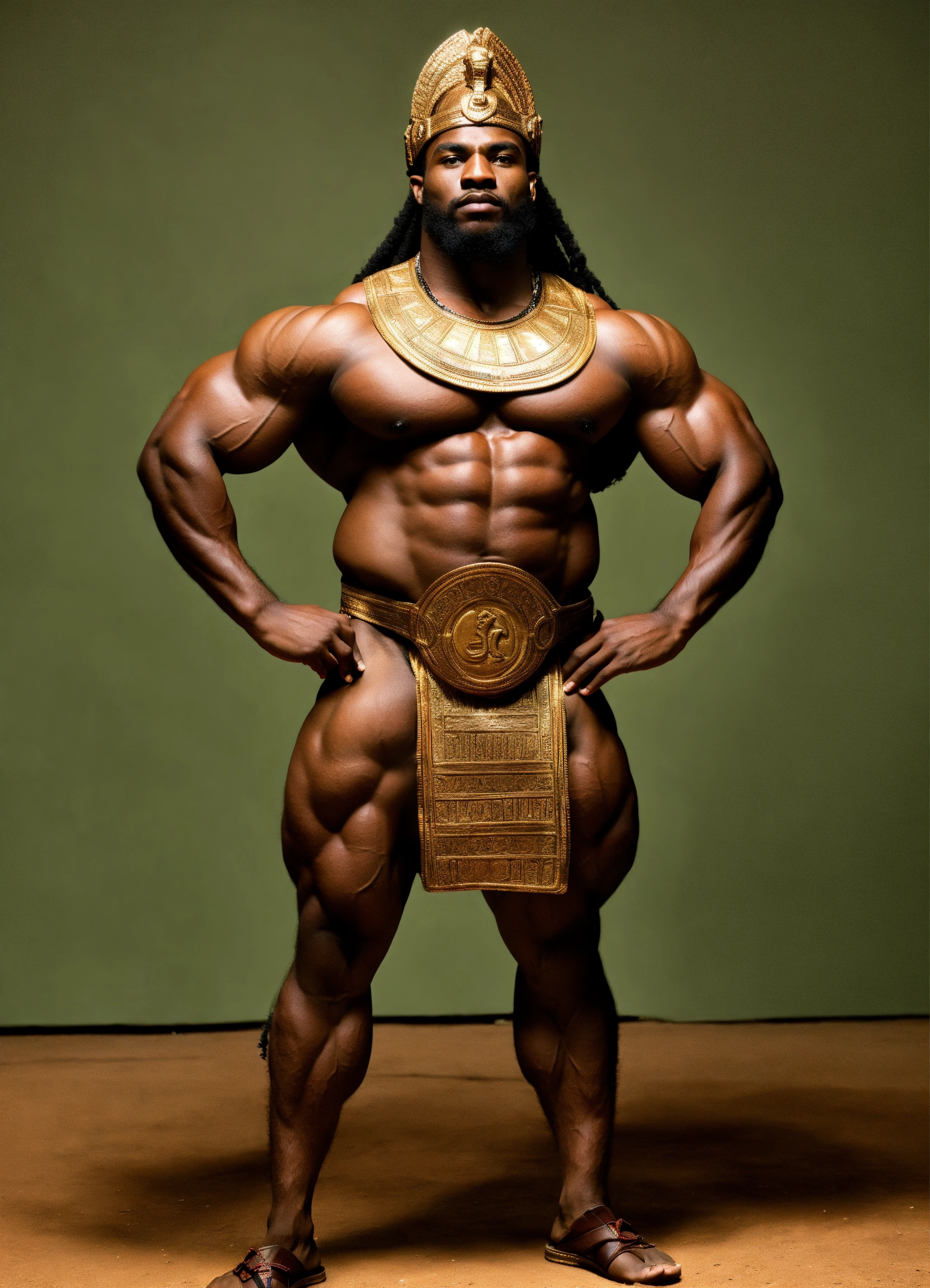 Lexica - 30-year-old ancient Nubian god with big muscles, big ...