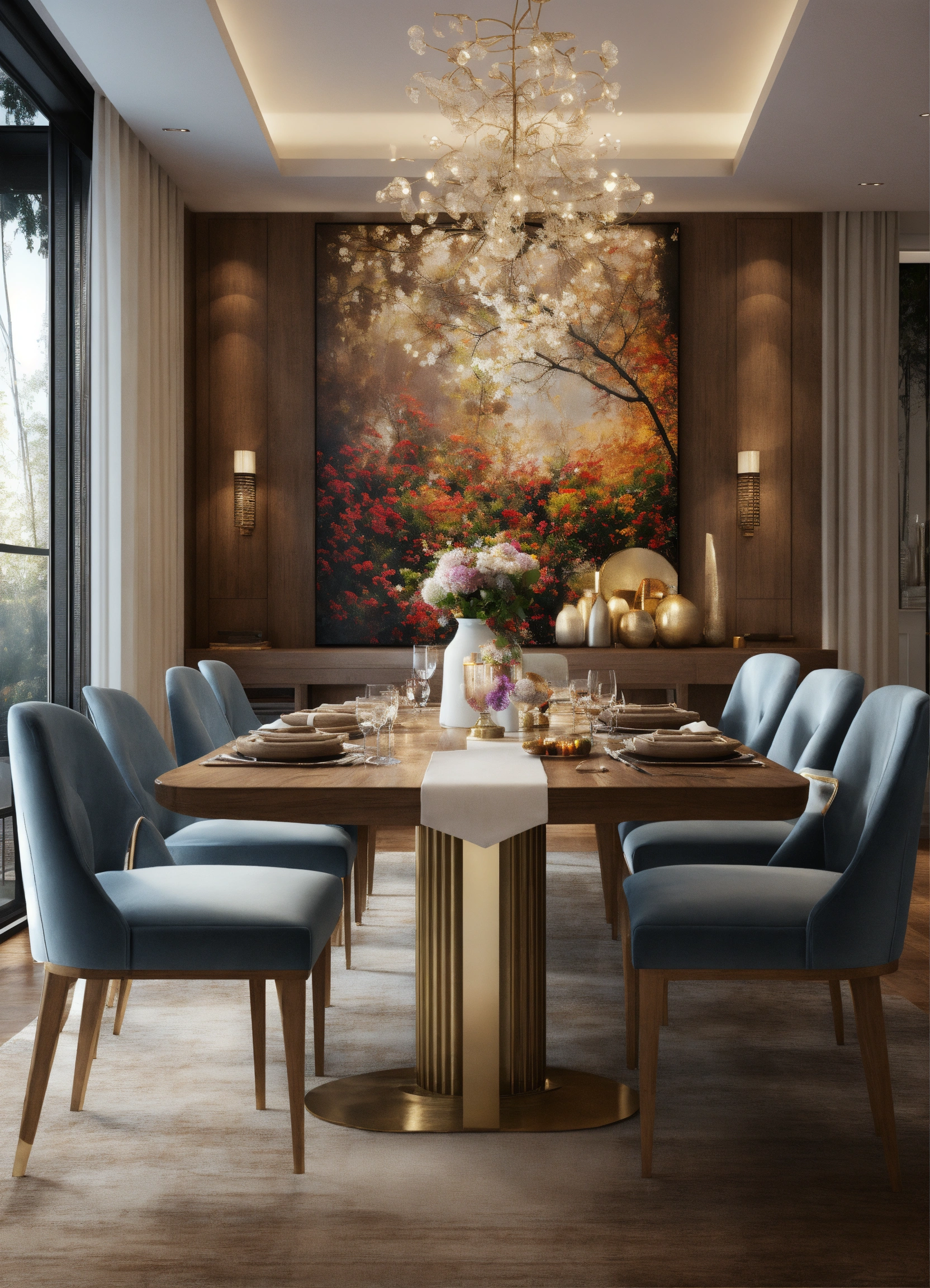 Lexica - Big design tAble dining room 3d art
