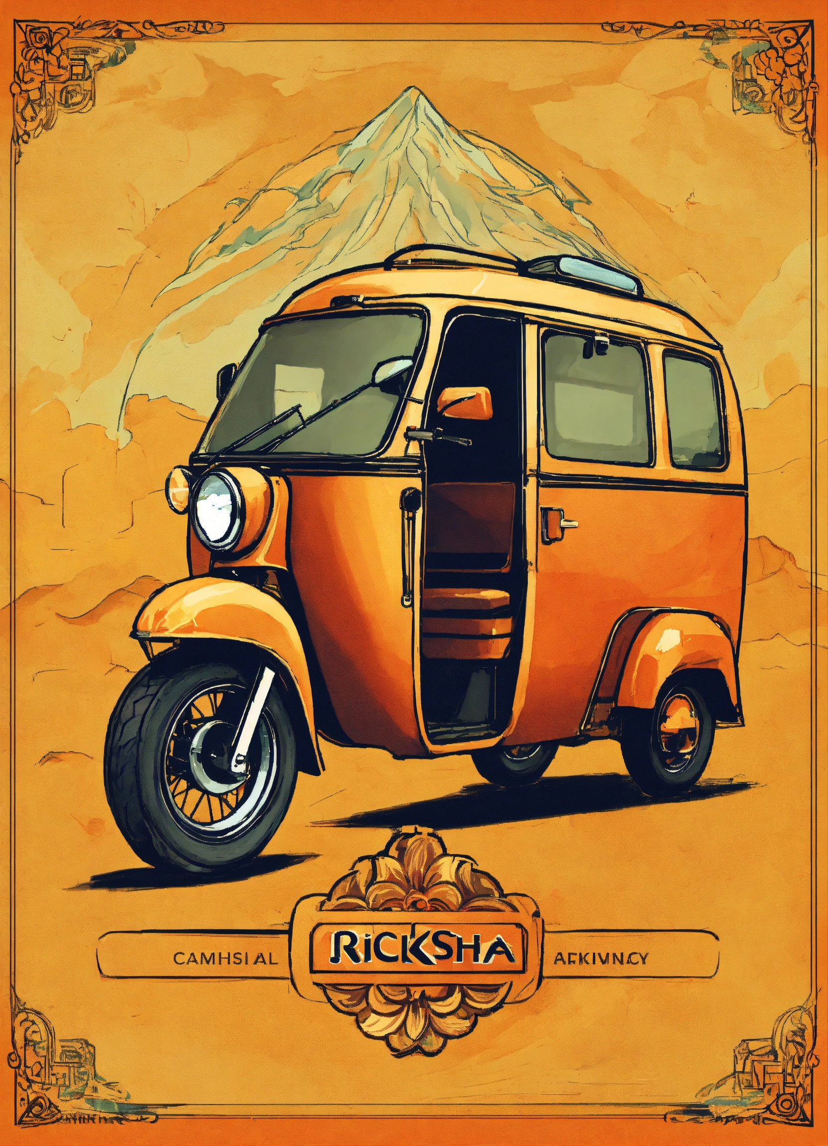 Lexica - A logo design of ricksha