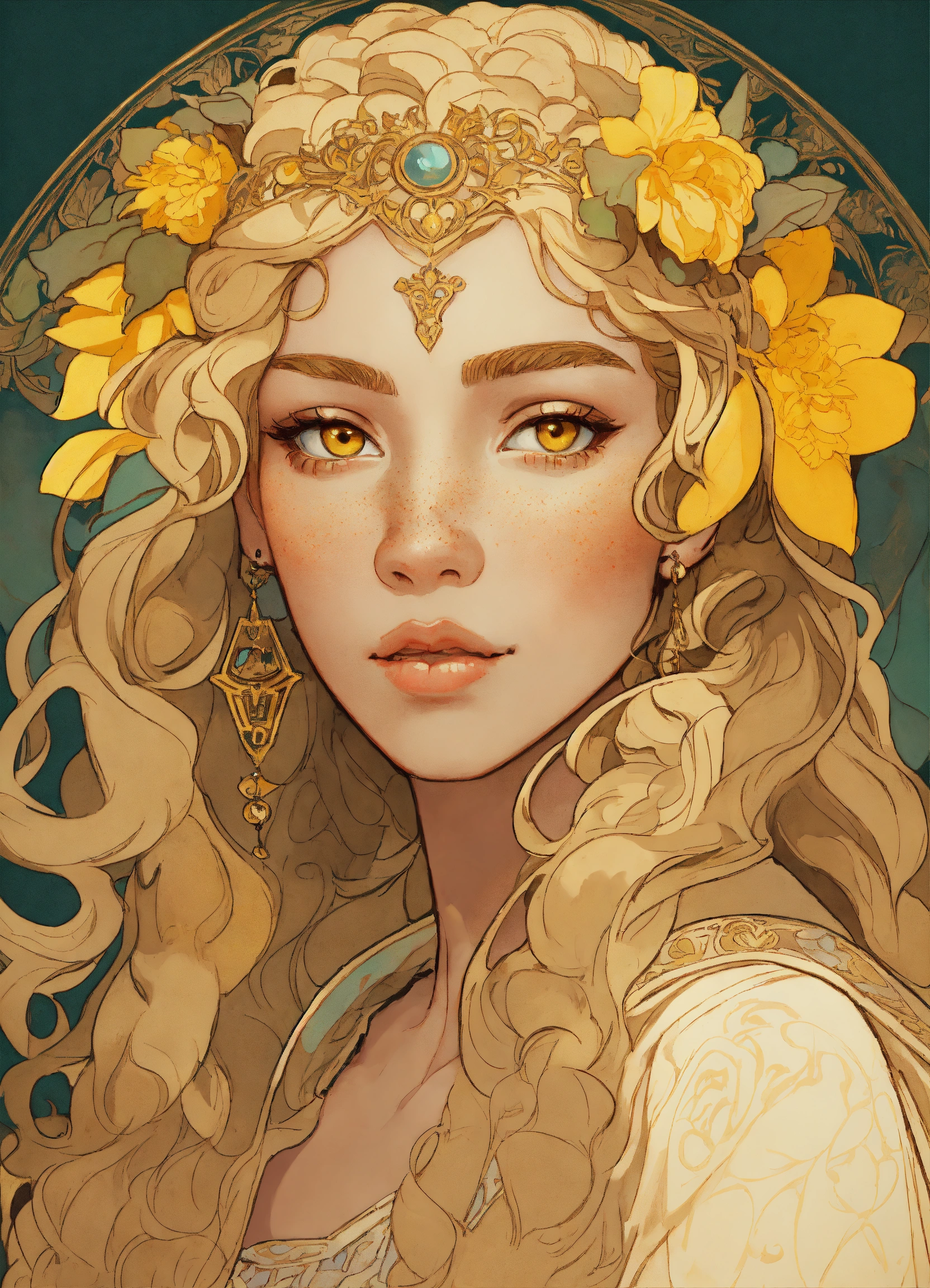 Lexica Portrait Of A Young Elf Biracial Princess With Tan Bronze Skin Bright Yellow Eyes 1832