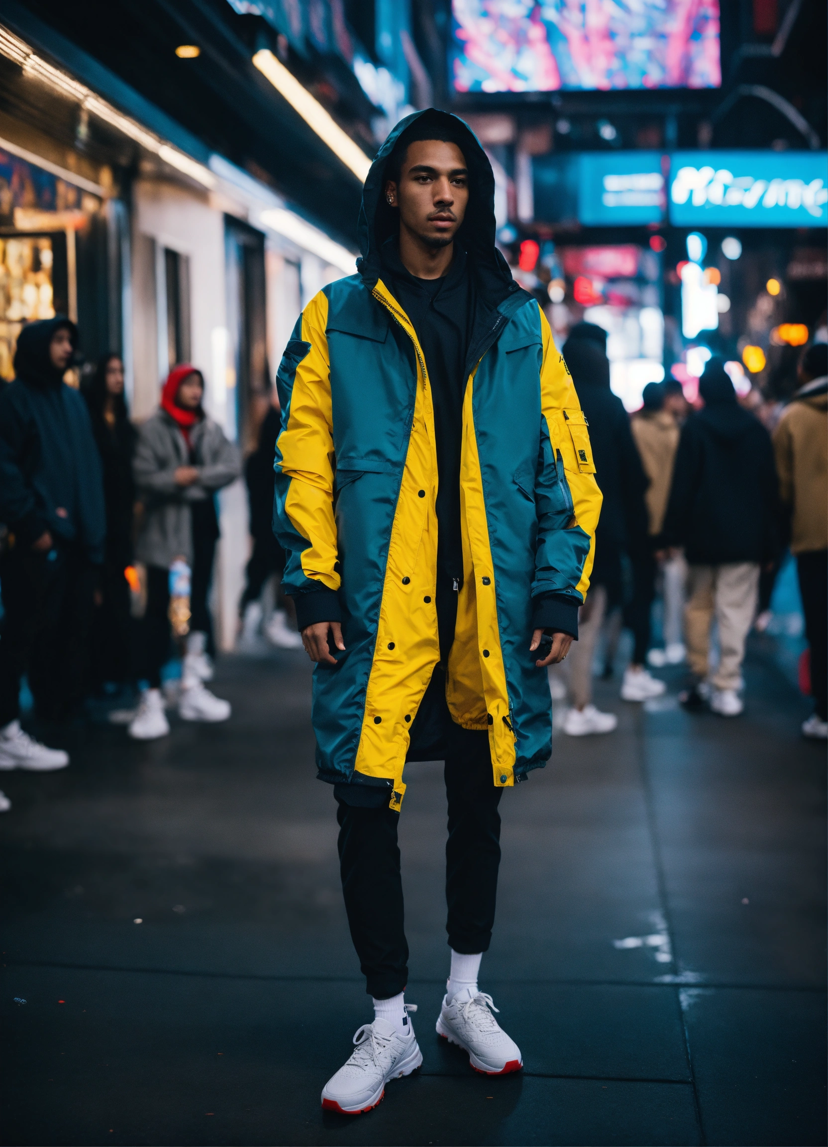 Lexica - Futuristic elite minimal KITH jacket streetwear, shot in NYC ...