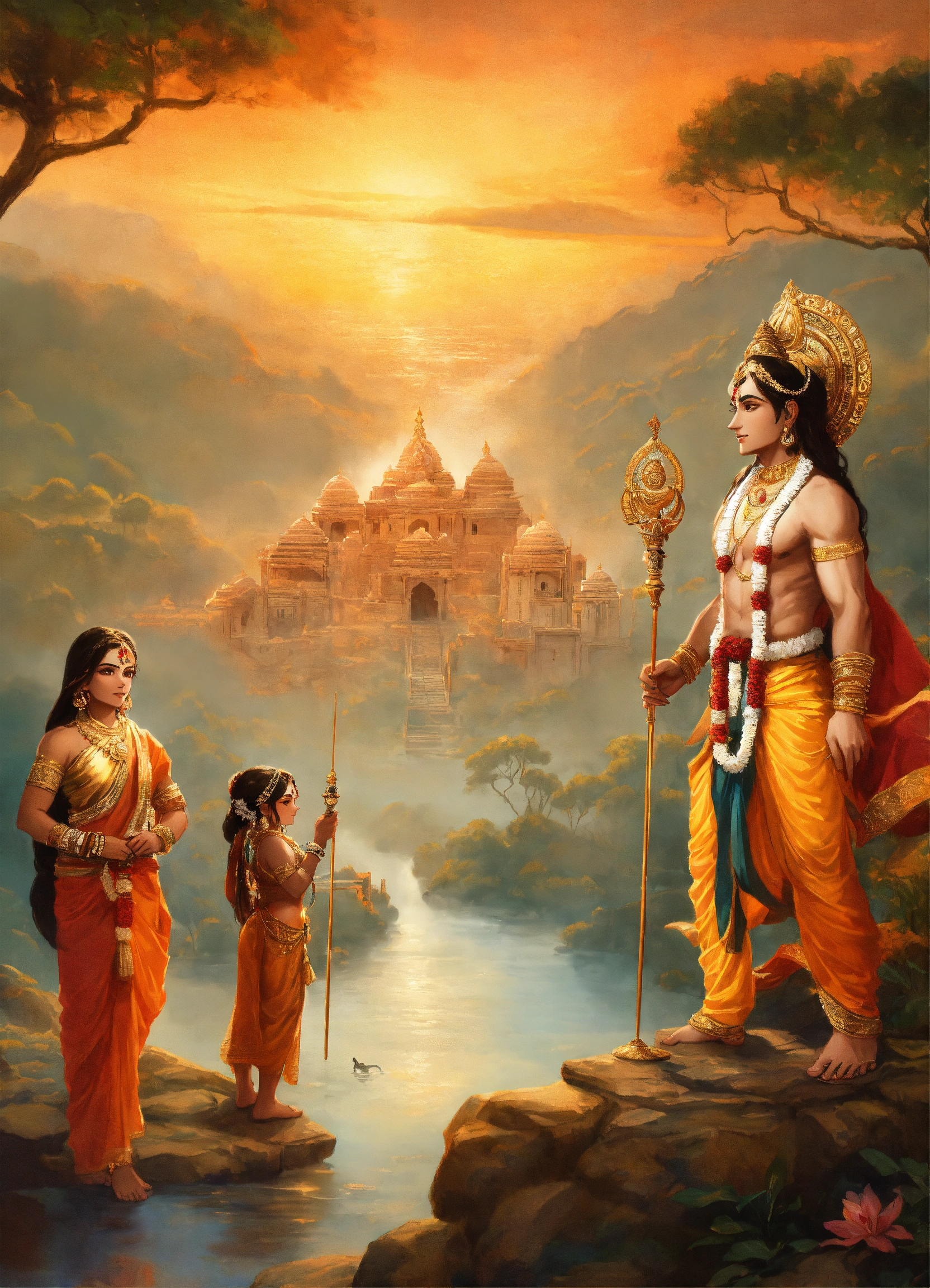 Lexica In A Celestial Gathering Of Gods And Goddesses Lord Rama His