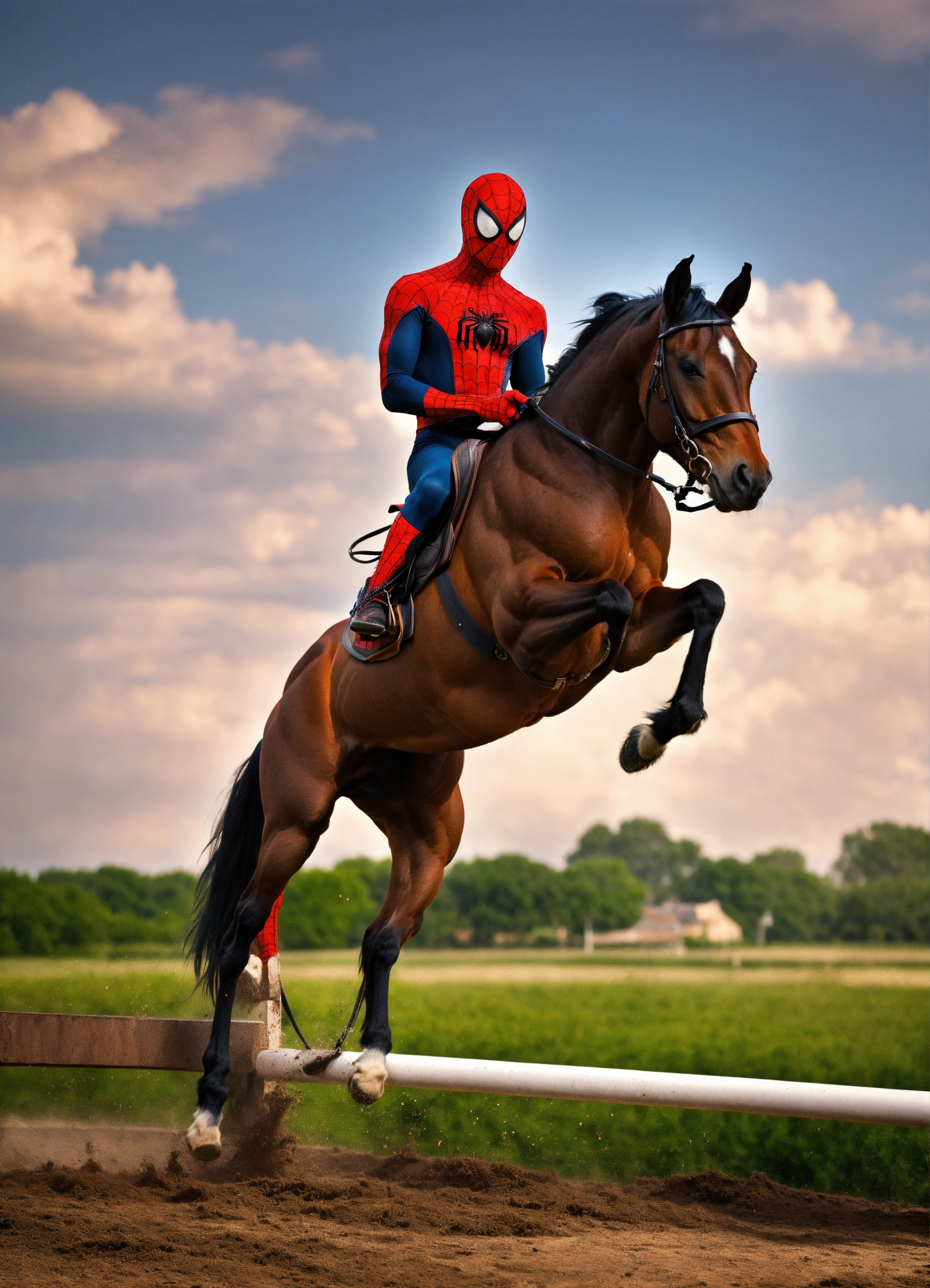 Lexica - HORSE as a spiderman