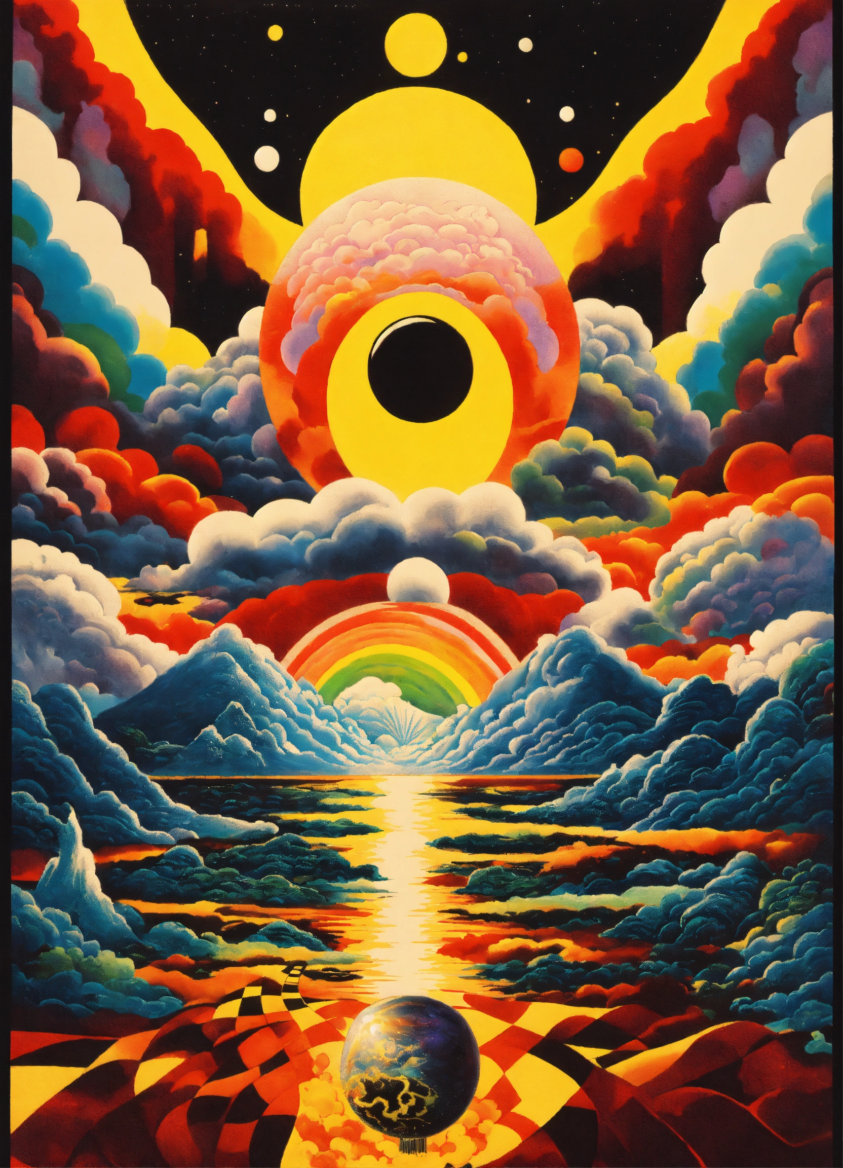 Lexica - Japanese vintage poster ,oriental , psychedelic realm , dream ...