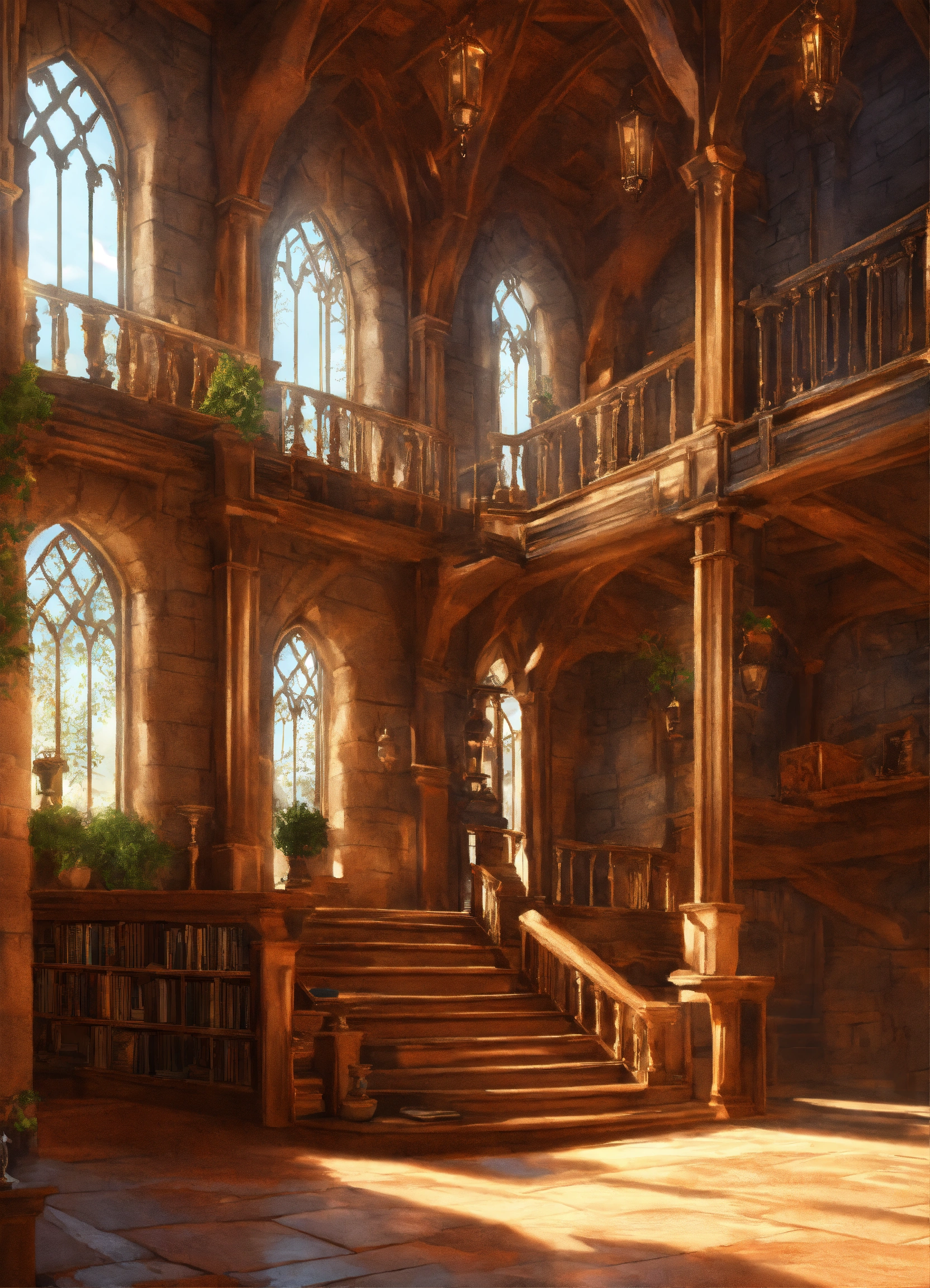Lexica - INSIDE OF A CASTLE, illustration style, hig resolution, high ...