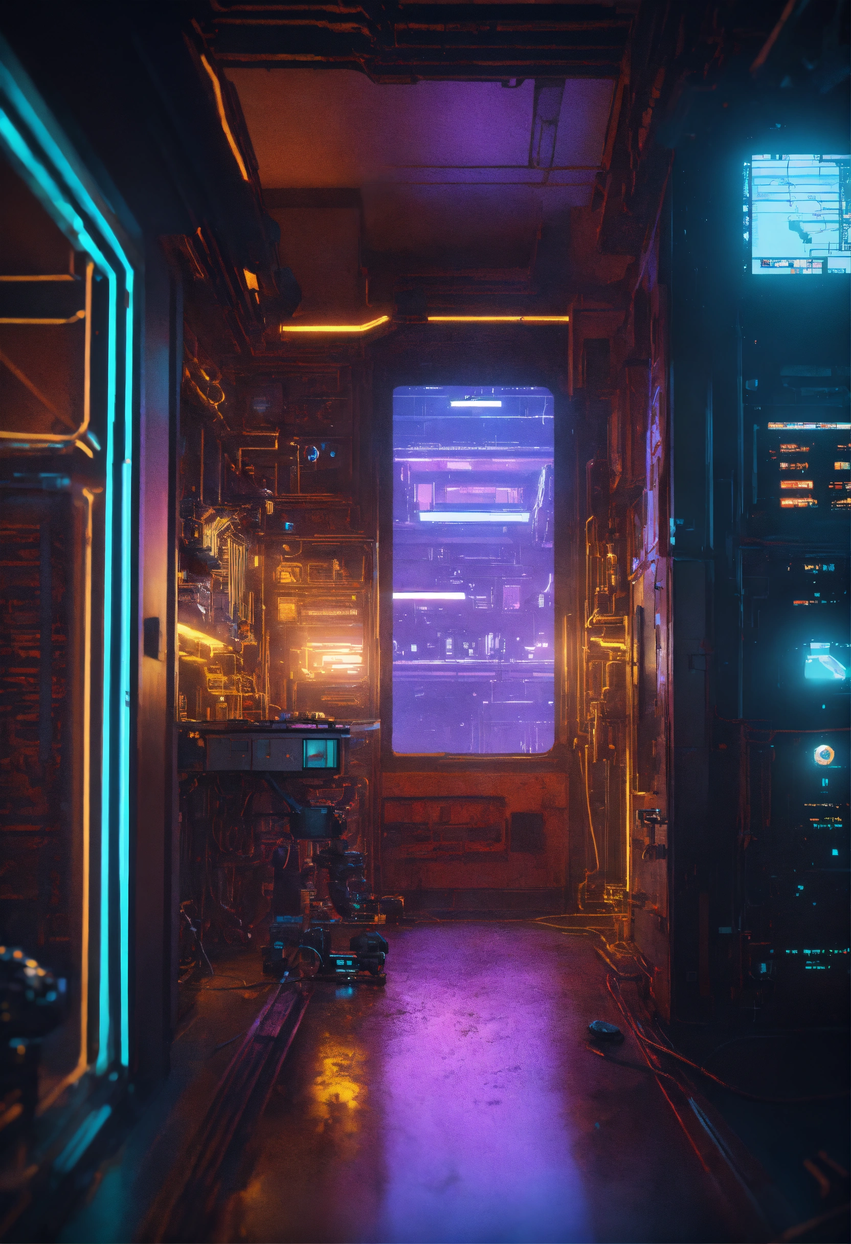 Lexica - Mechanized room, cyberpunk, intricate details, Arnold render ...