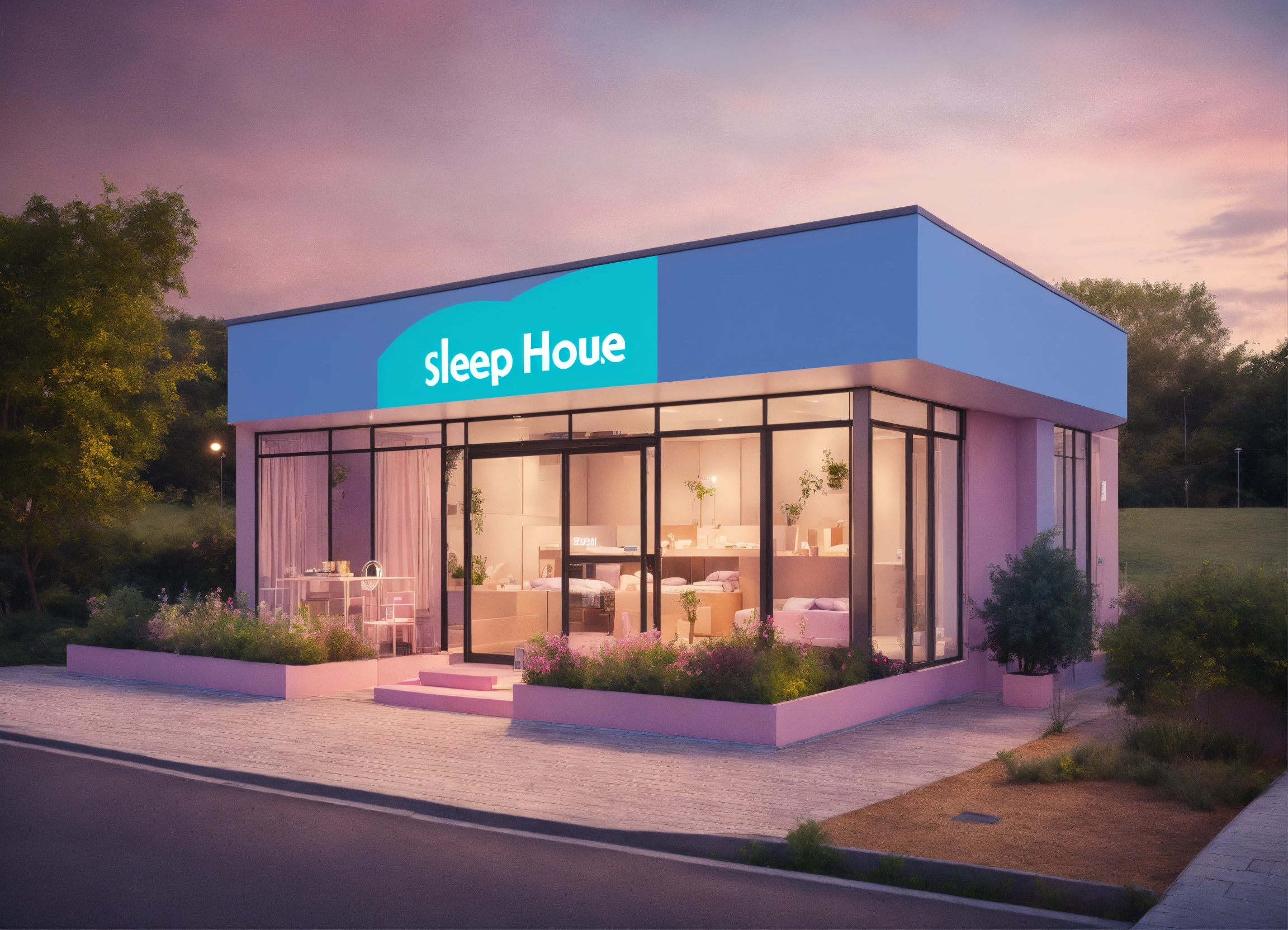 lexica-pastel-shades-logo-for-a-mattress-shop-name-sleep-house