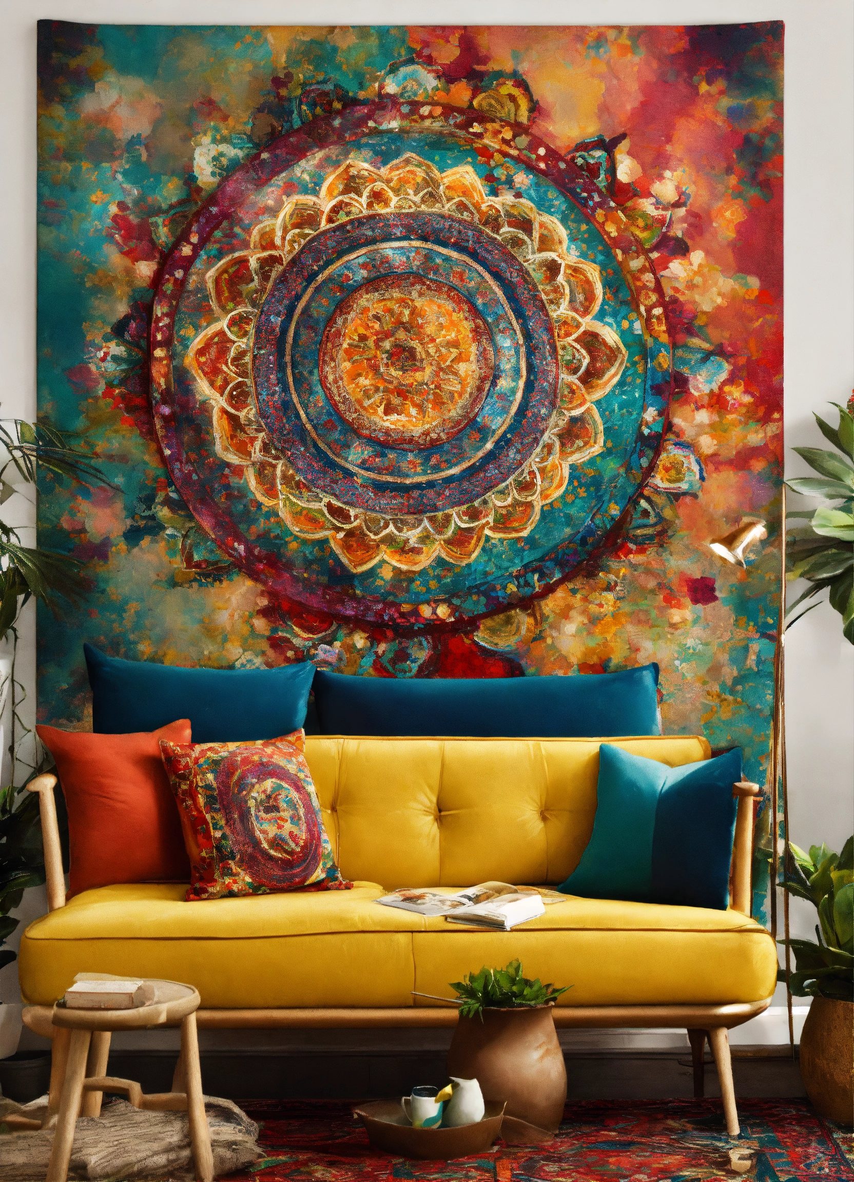 Lexica - Create design of bohemian wall art