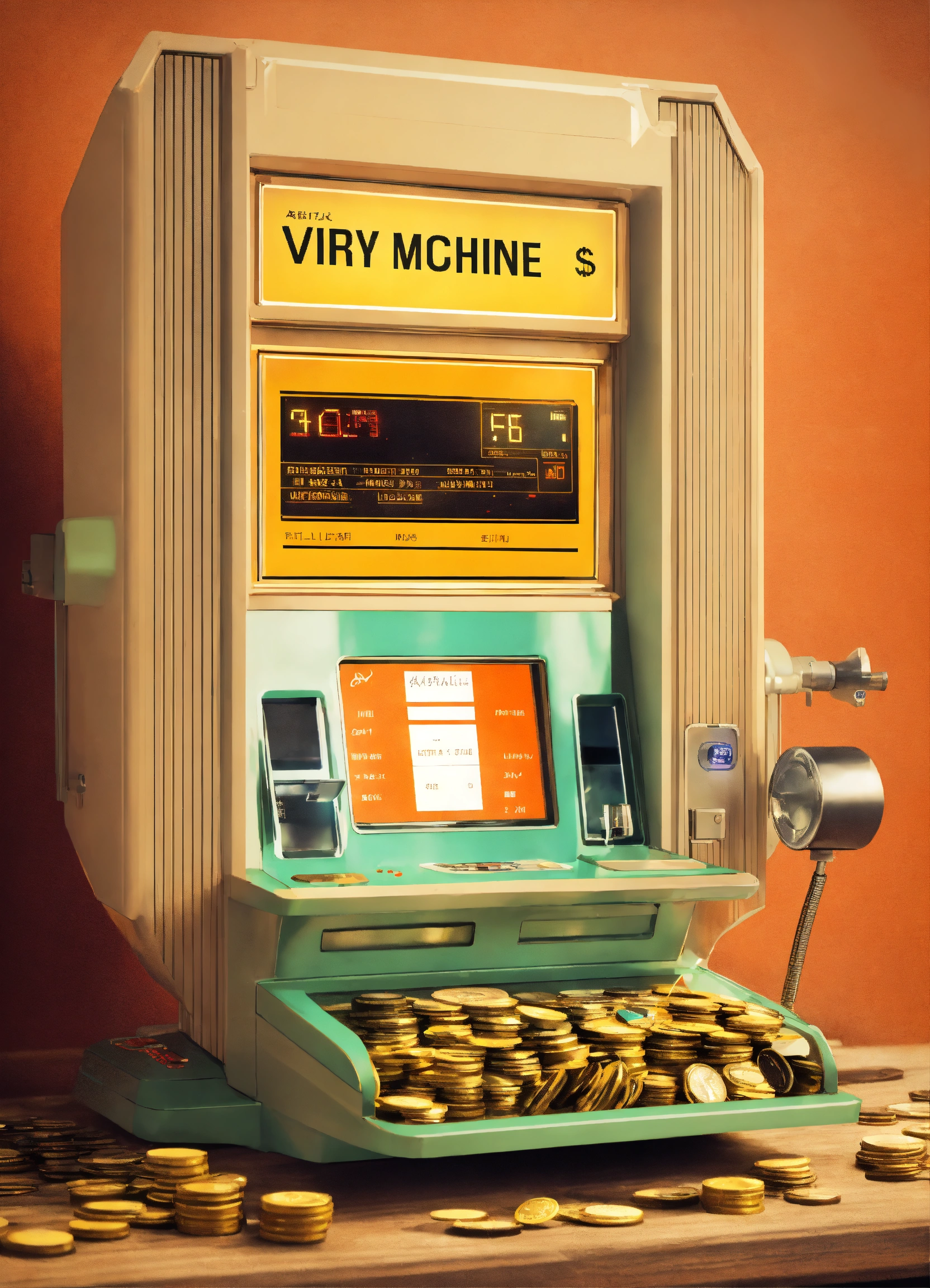 Lexica - Retro futuristic very simple machine that accepts money and ...
