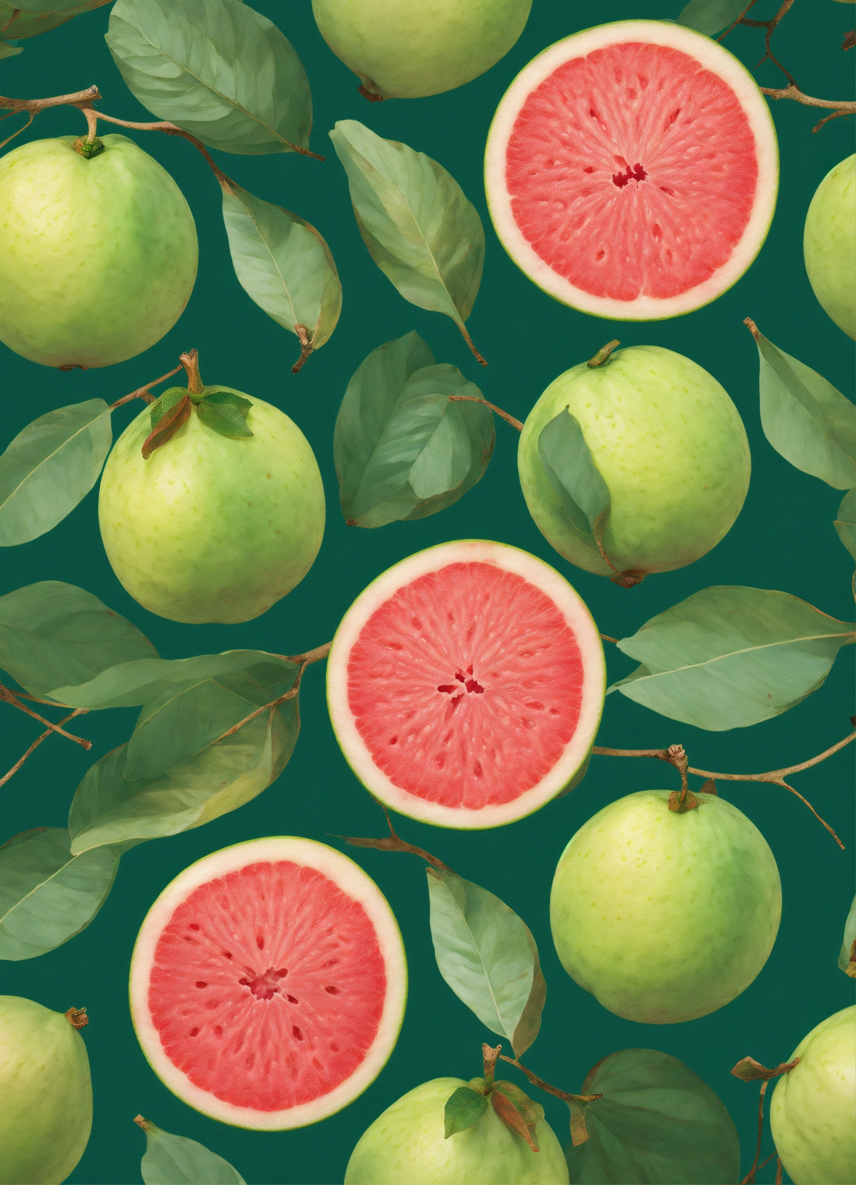 Lexica - The subdued tones of guava fruit image intertwined seamlessly ...