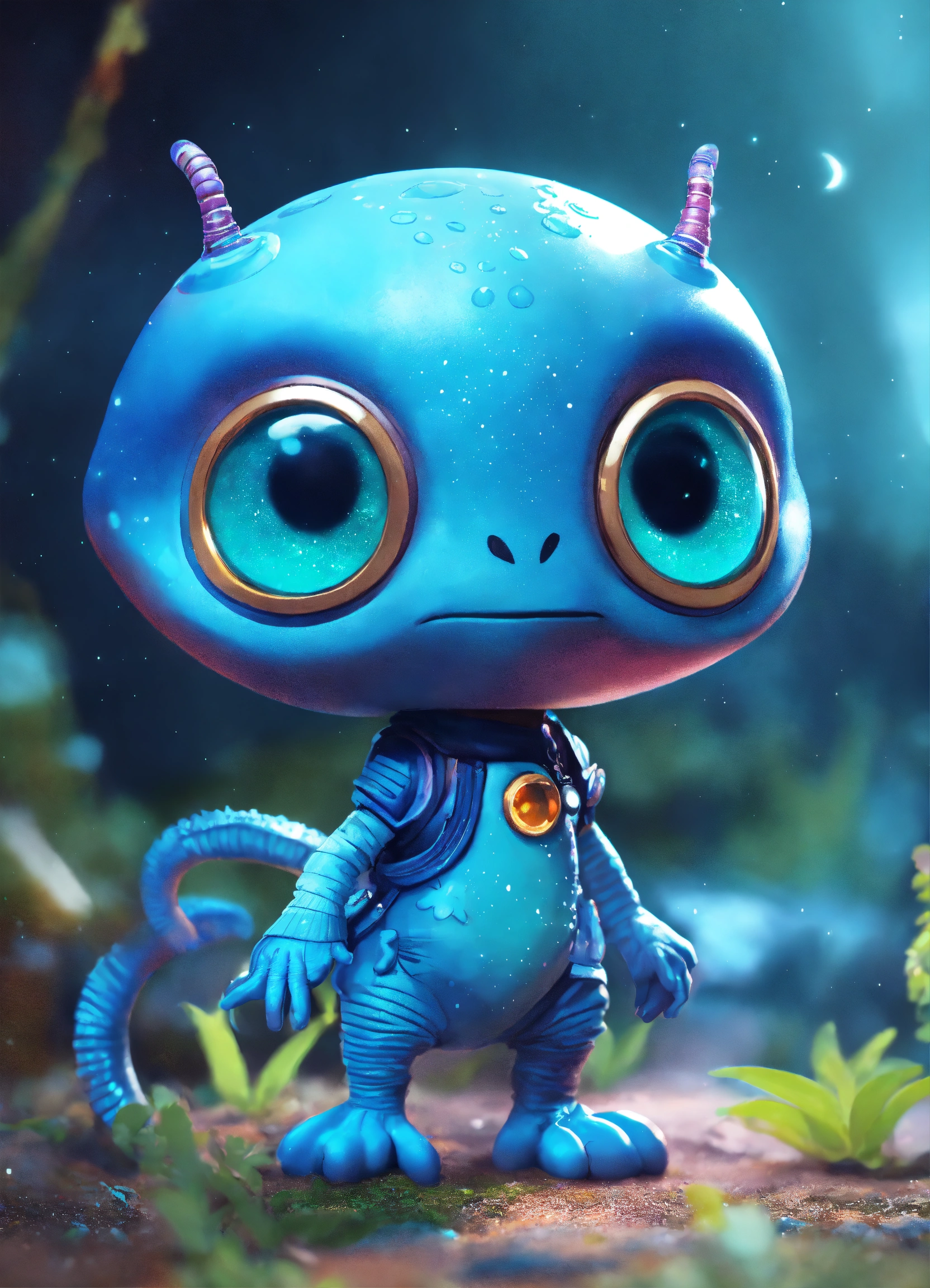 Lexica - Cute and adorable cartoon alien, fantasy, dreamlike ...
