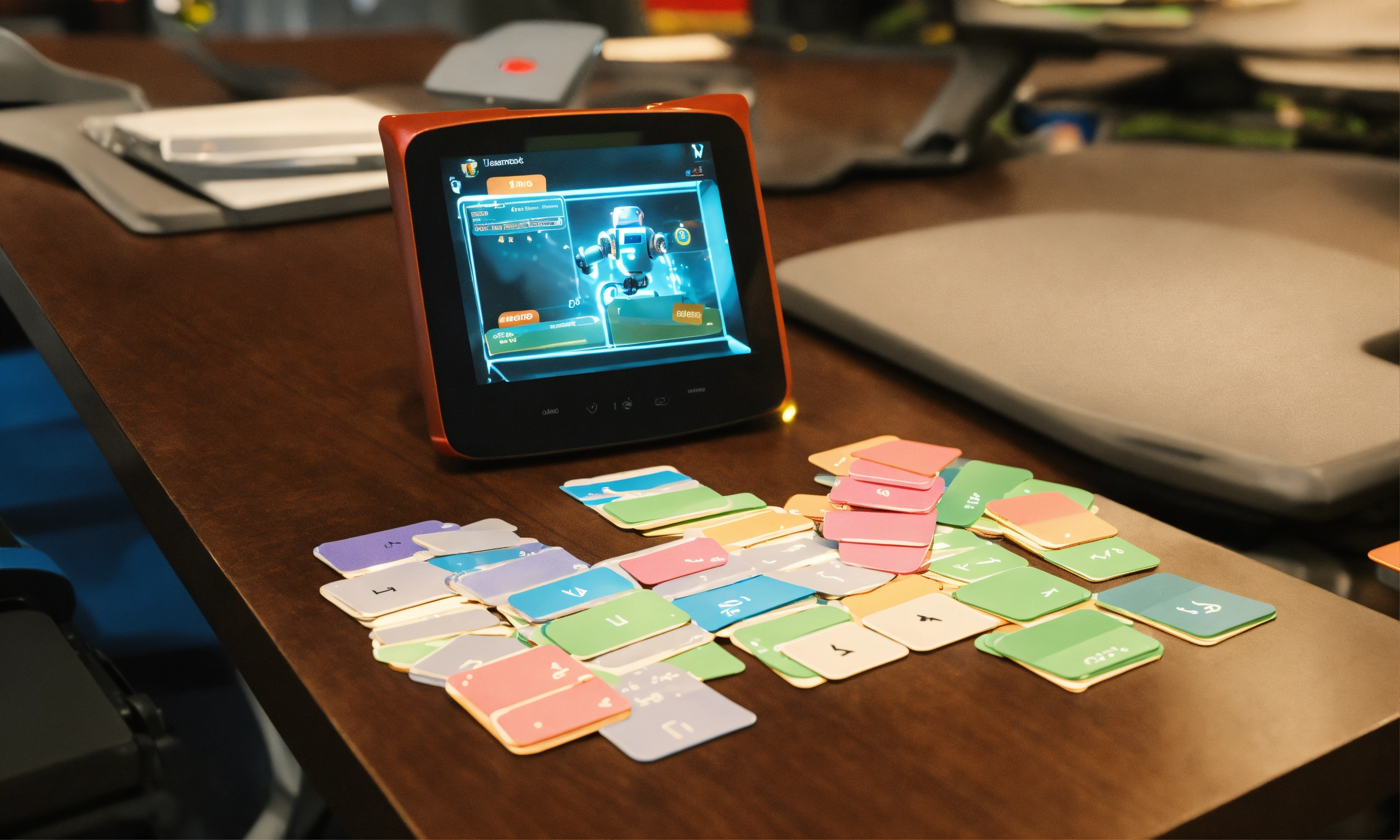 Lexica - A set of flashcards for learning with an AI robot looking at them