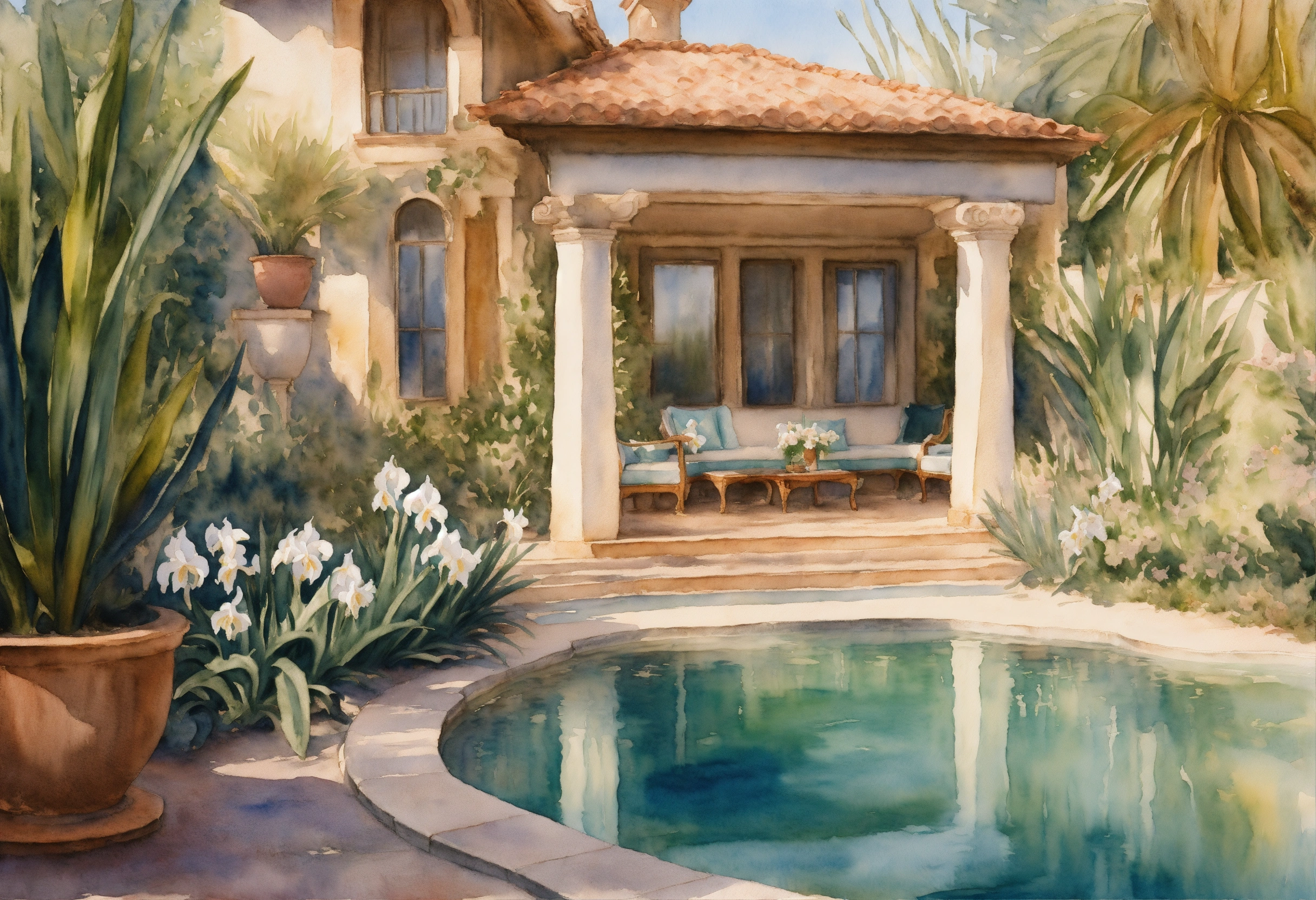 Lexica - Watercolour painting, pastel colours, warm light, intricate ...