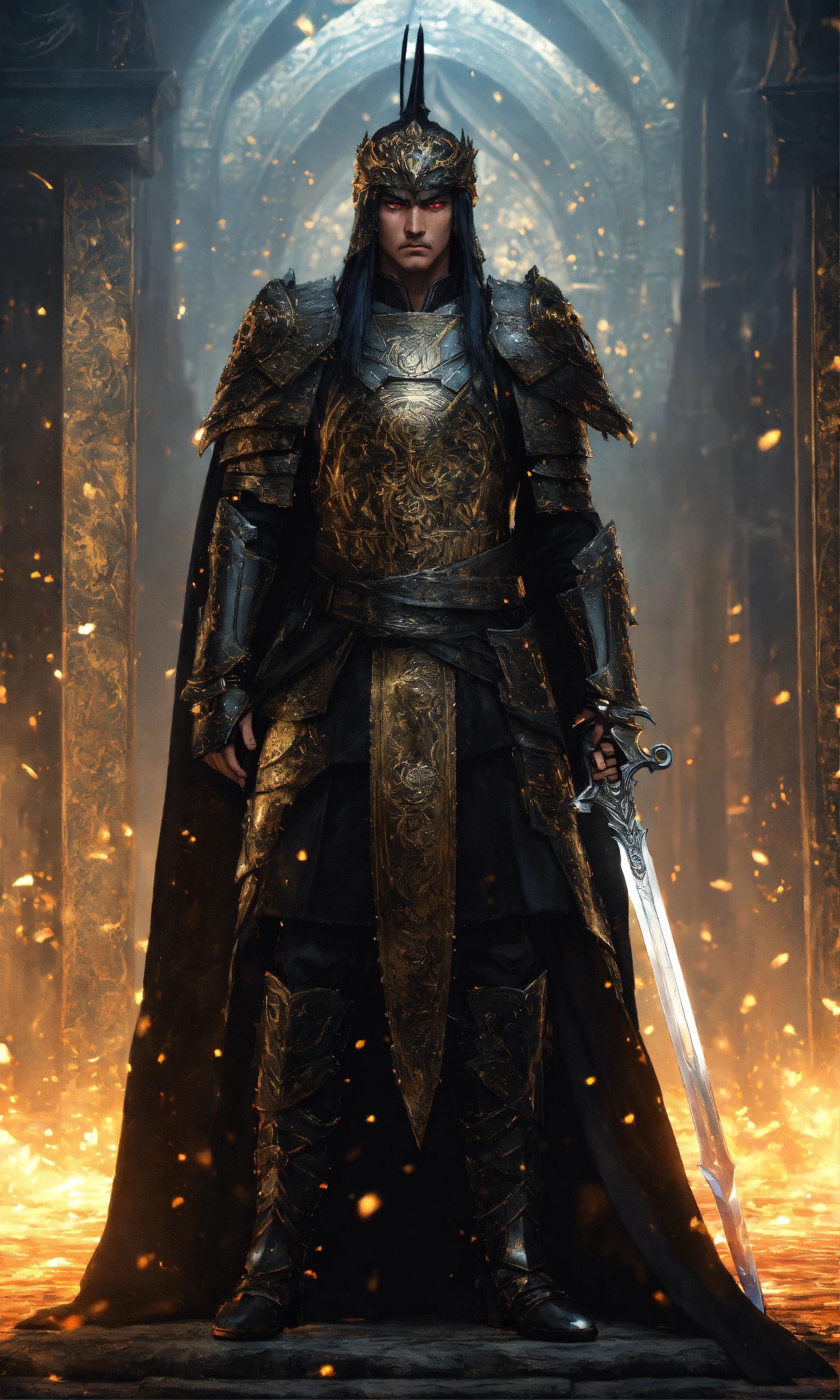 Lexica - Full body photograph of a powerful human prince, holding a ...