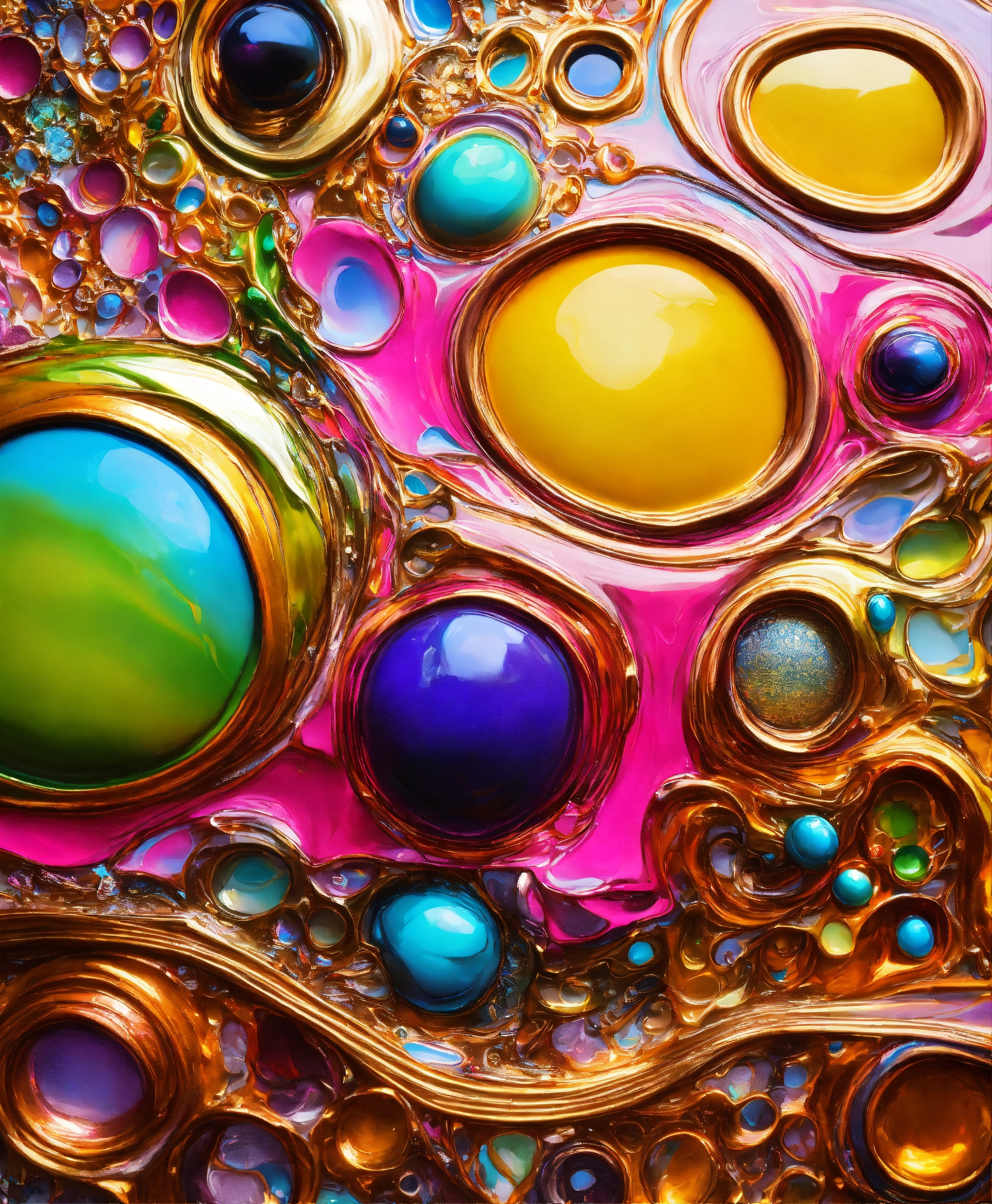 Lexica - Colorful abstract painting oil and water complex complicated ...