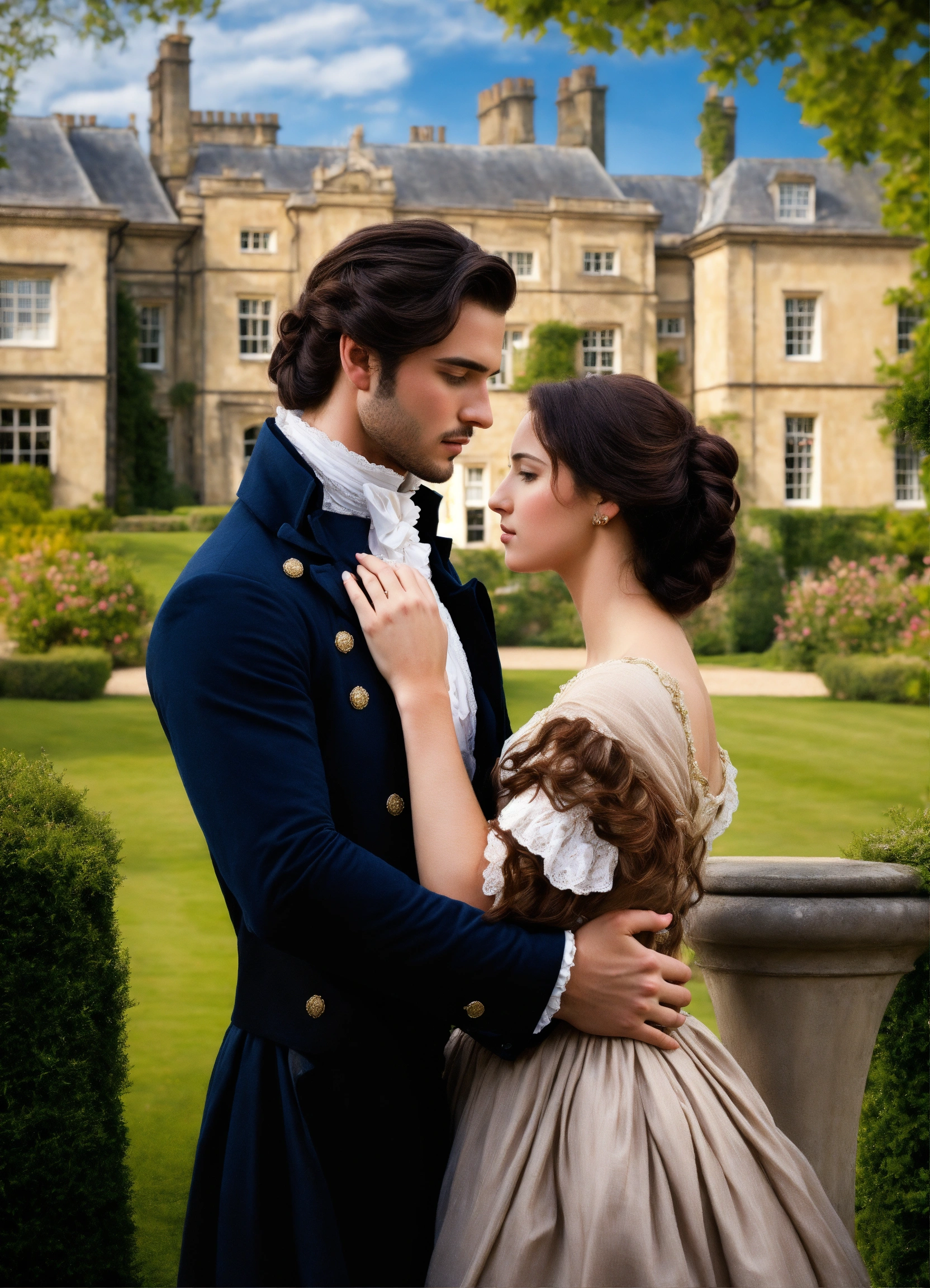 Lexica - Regency Romance Cover. Young attractive regency woman with ...