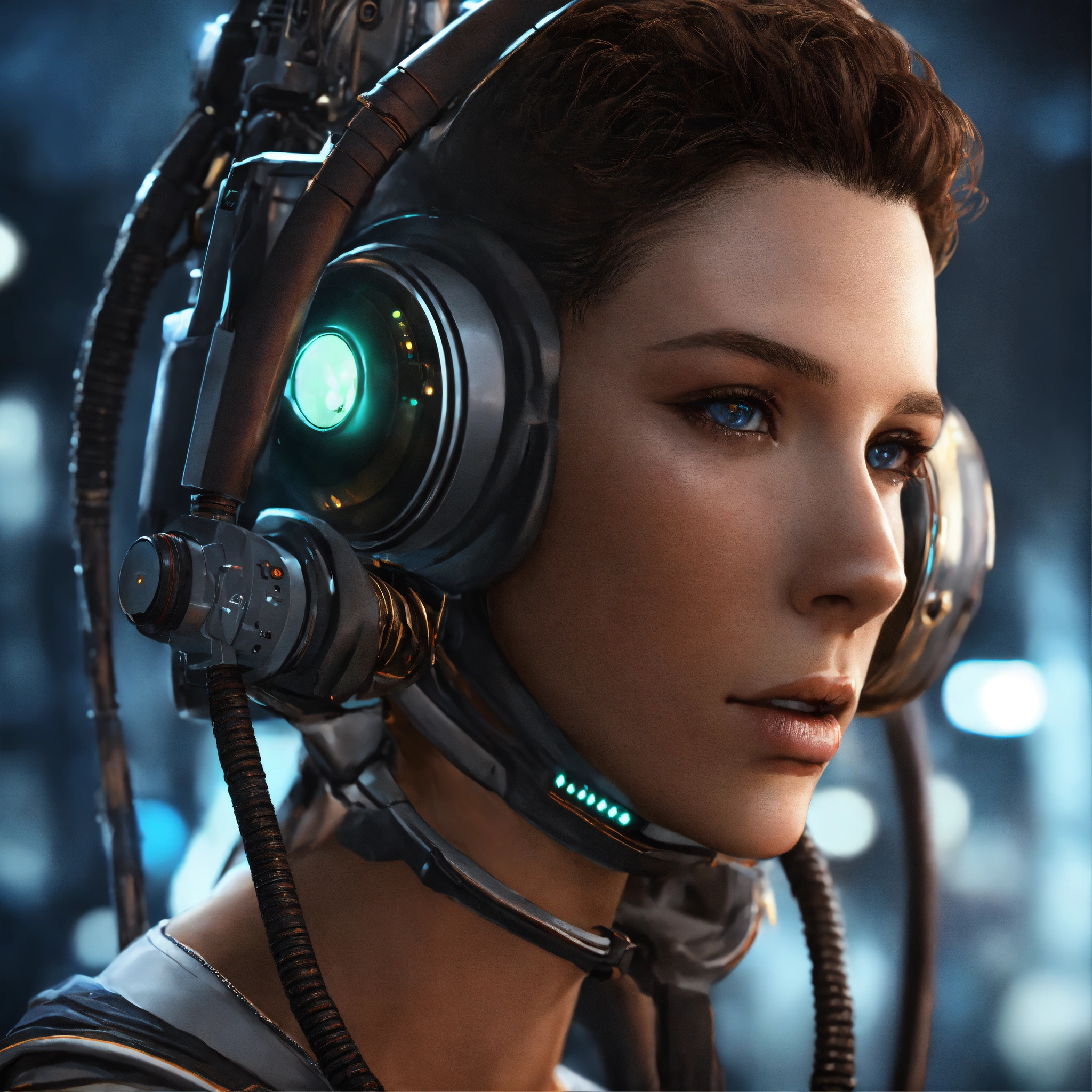 Lexica - A human in the v7 version but with eyes like camera's. But ...