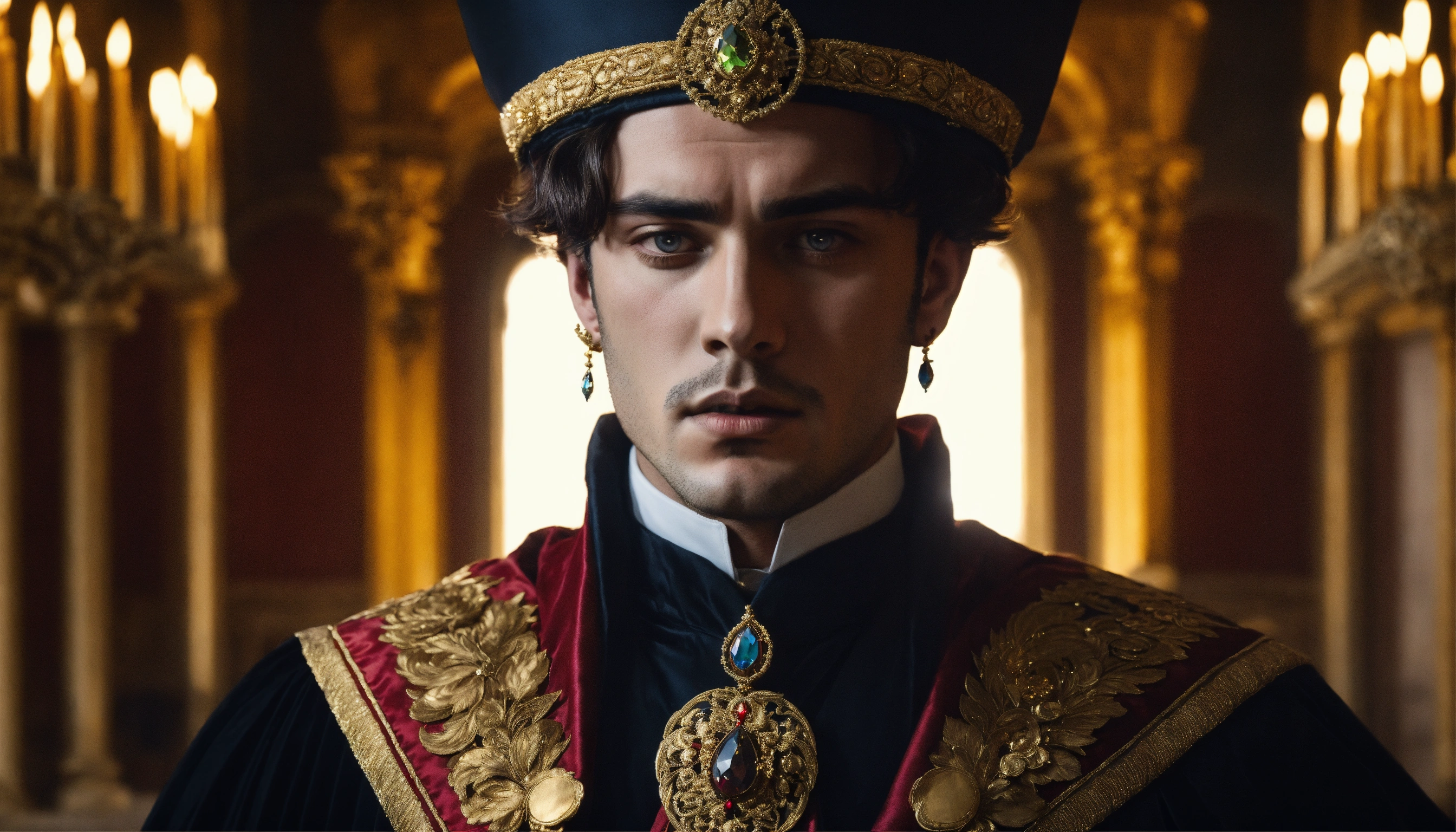 Lexica - Dark, mysterious and dramatic headshot of a young handsome ...