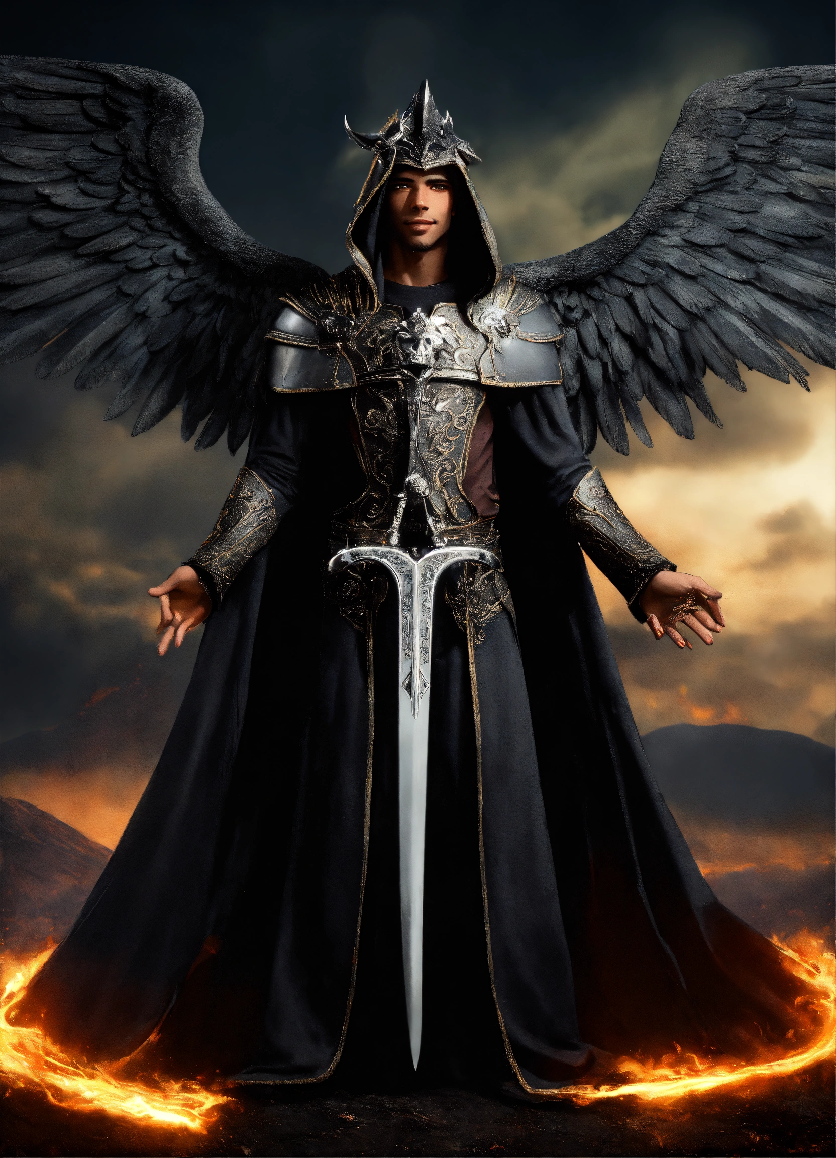 Lexica - Iconoclastic surreal close up photo of an Archangel with ...