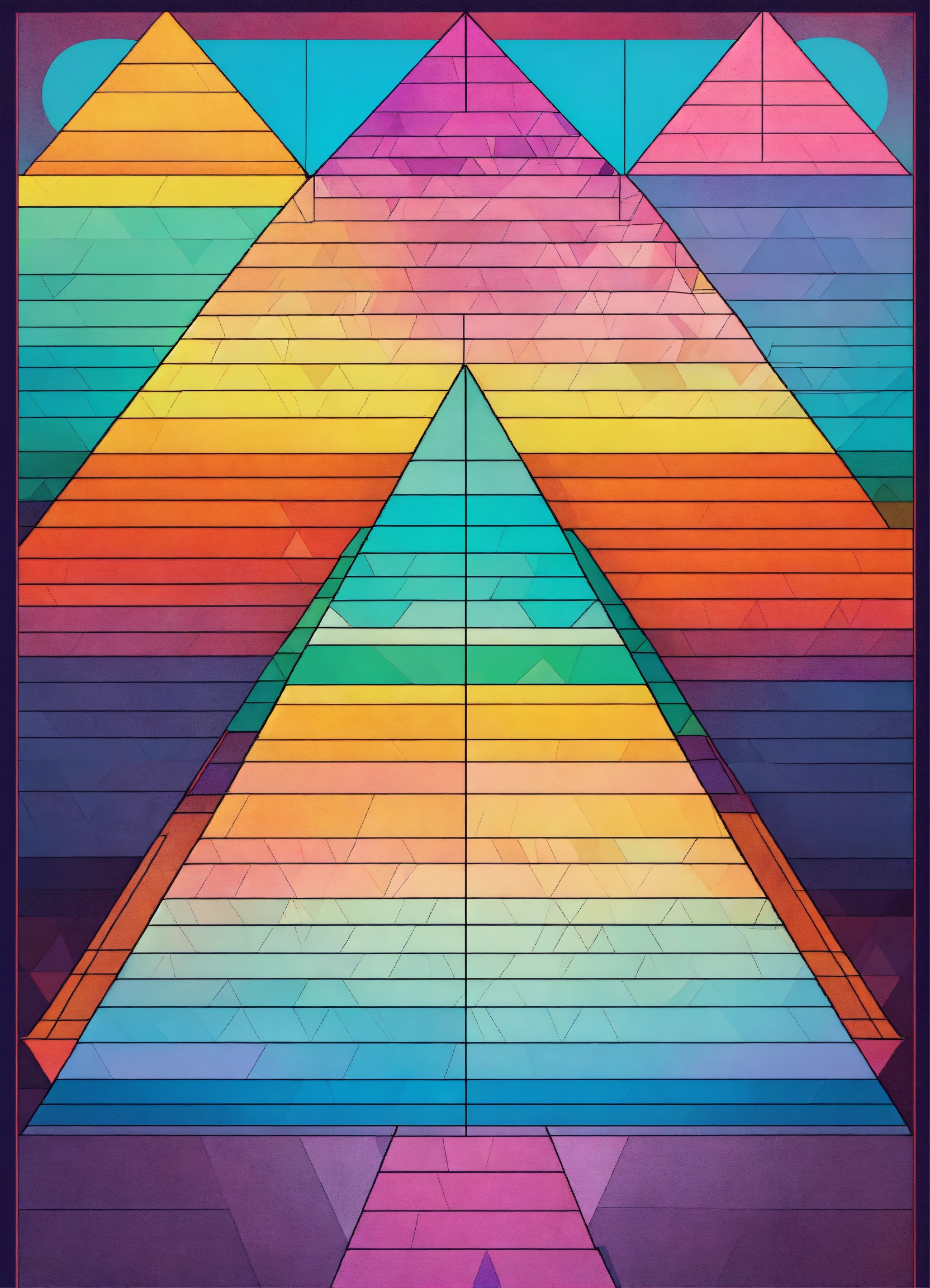 Lexica - Background graph pyramid, split in 5 rows, each row with a ...