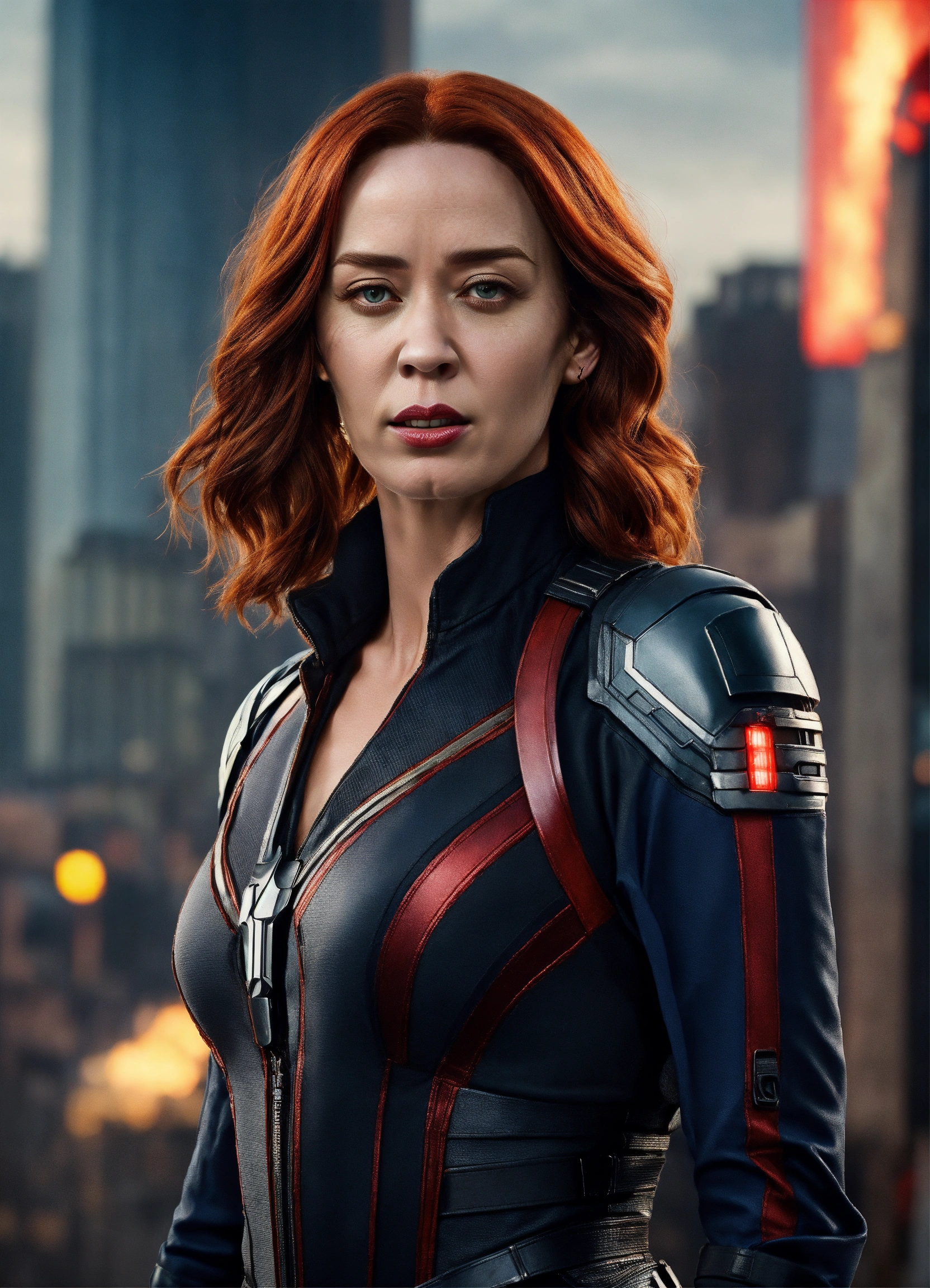 Lexica - Beautiful Emily Blunt is Natasha Romanoff, redhead, blue eyes ...