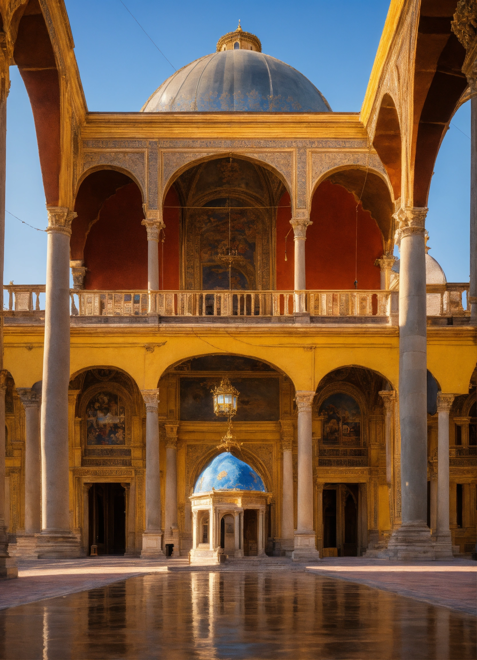 Lexica - A beautiful palace with a dome and a flag