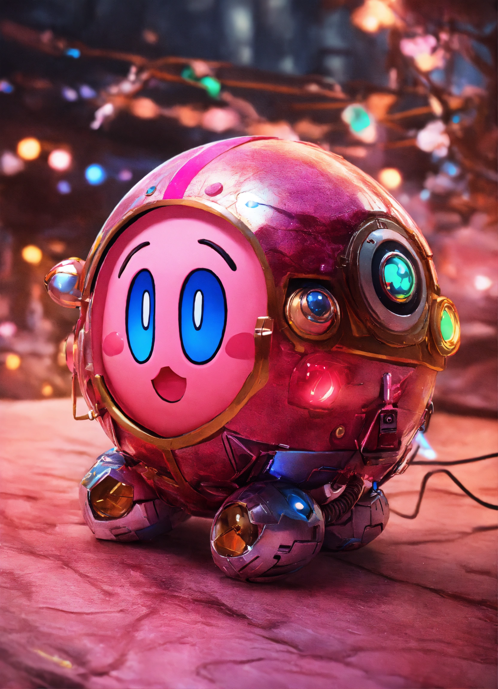 Lexica - A real photo of Cute Cyber Kirby